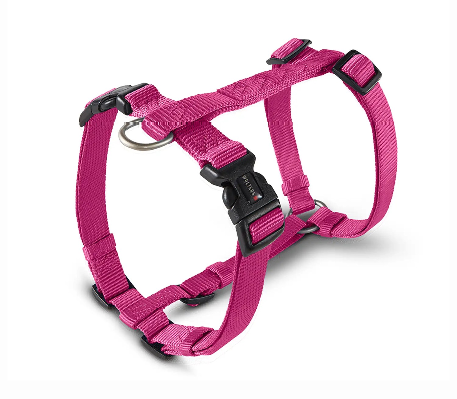 WOLTERS Professional Hundegeschirr | verstellbares Nylon-Geschirr für Hunde | Himbeer - Gr. XS  (Brustumfang 25-35 cm, Breite 10 mm)