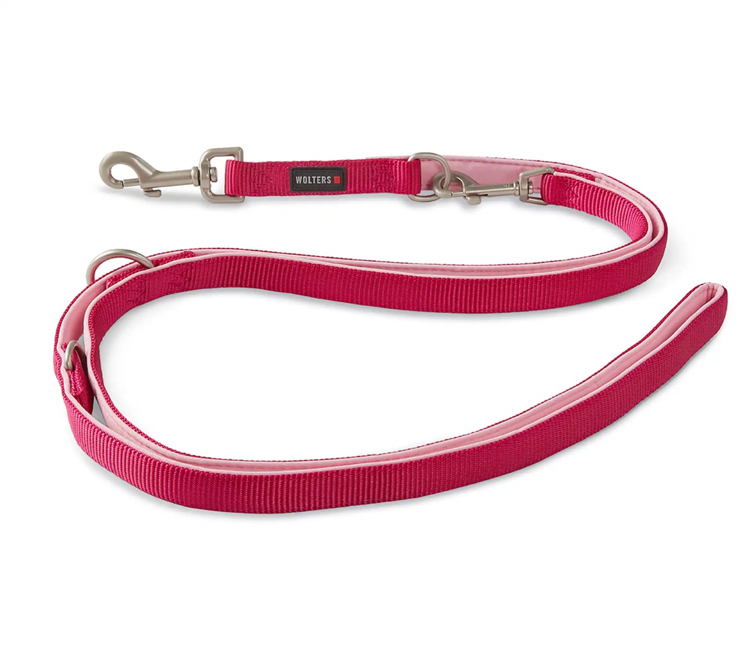 WOLTERS Professional Comfort Führleine Magenta | dreifach verstellbar, extra gepolstert | Größe S (200 cm x 1,0 cm)