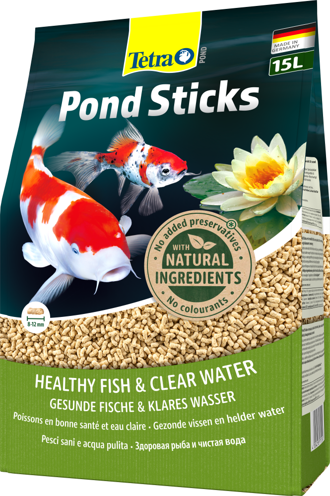 Tetra Pond Sticks | Alleinfuttermittel für Zierfische | Menge 15 l = 1,68 kg