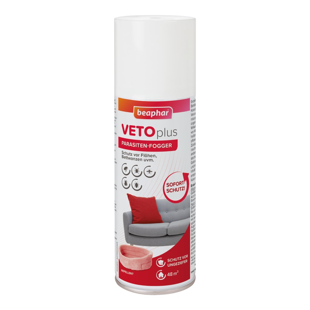 Beaphar VETOplus Parasiten-Fogger 200 ml | Floh- & Bettwanzenbekämpfung für Zuhause | 200 ml Dose