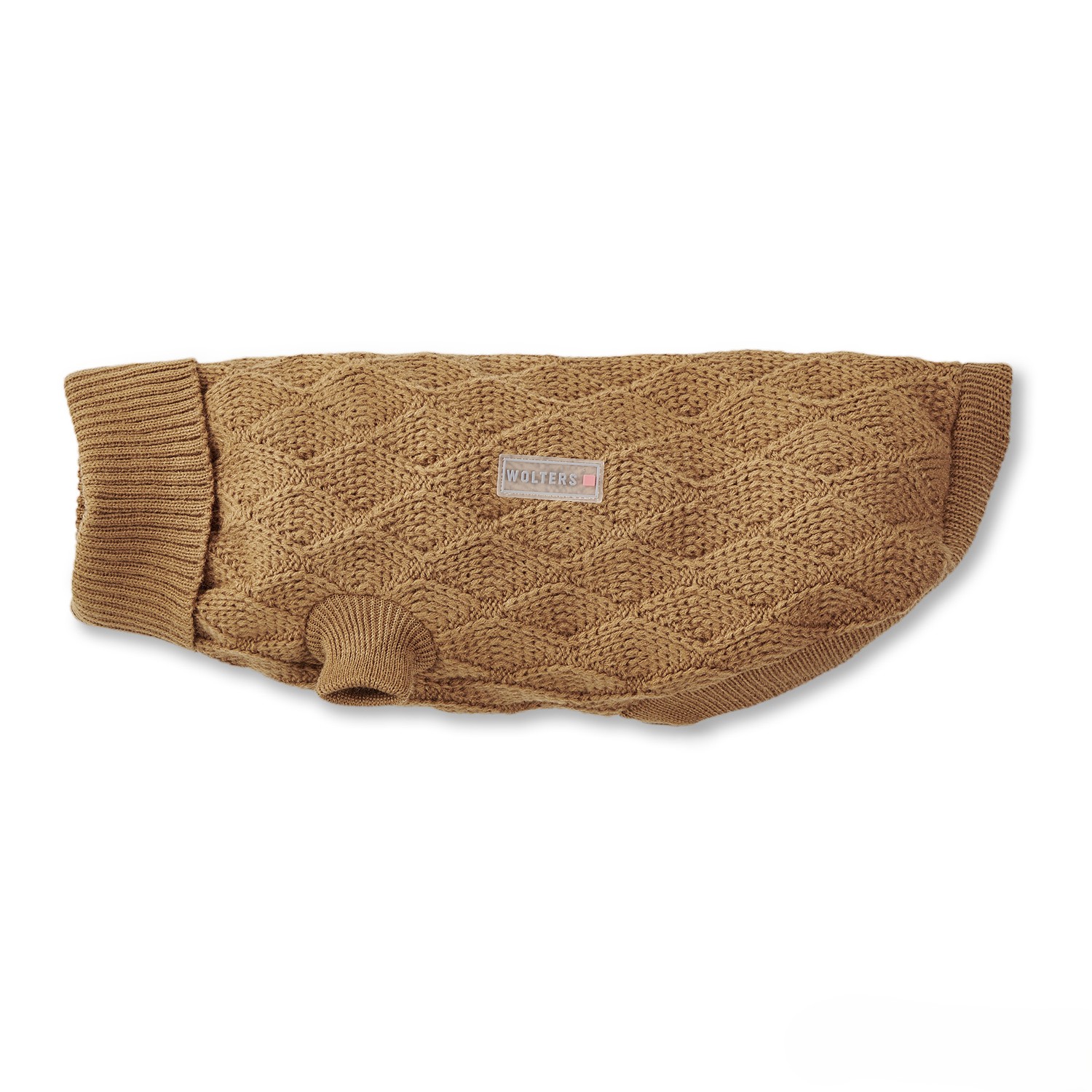 Wolters Strickpullover Diamond | Hundepullover für kühle Tage | Farbe Noble-Braun - Gr. 20 (Rückenlänge 19-21 cm)