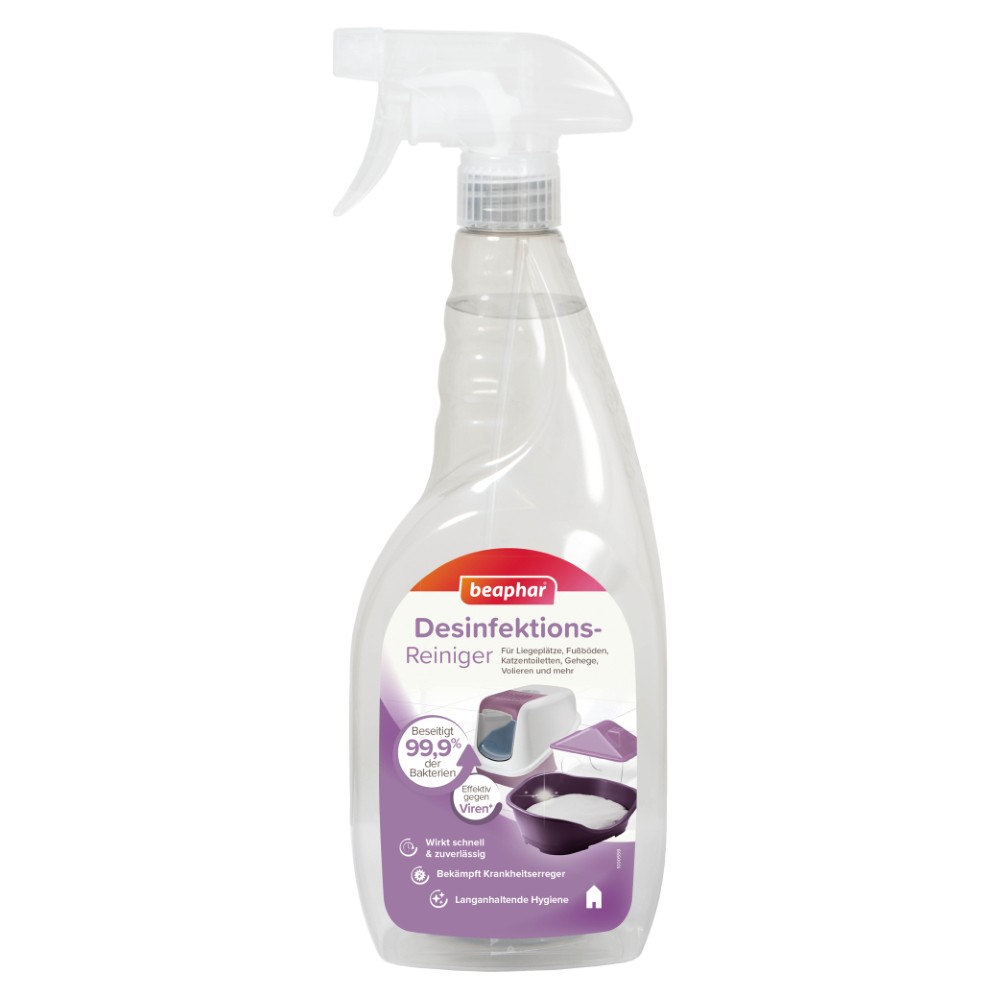 Beaphar Desinfektionsreiniger | Fellpflege und Geruchsneutralisier für Hunde | Zerstäuber 750 ml