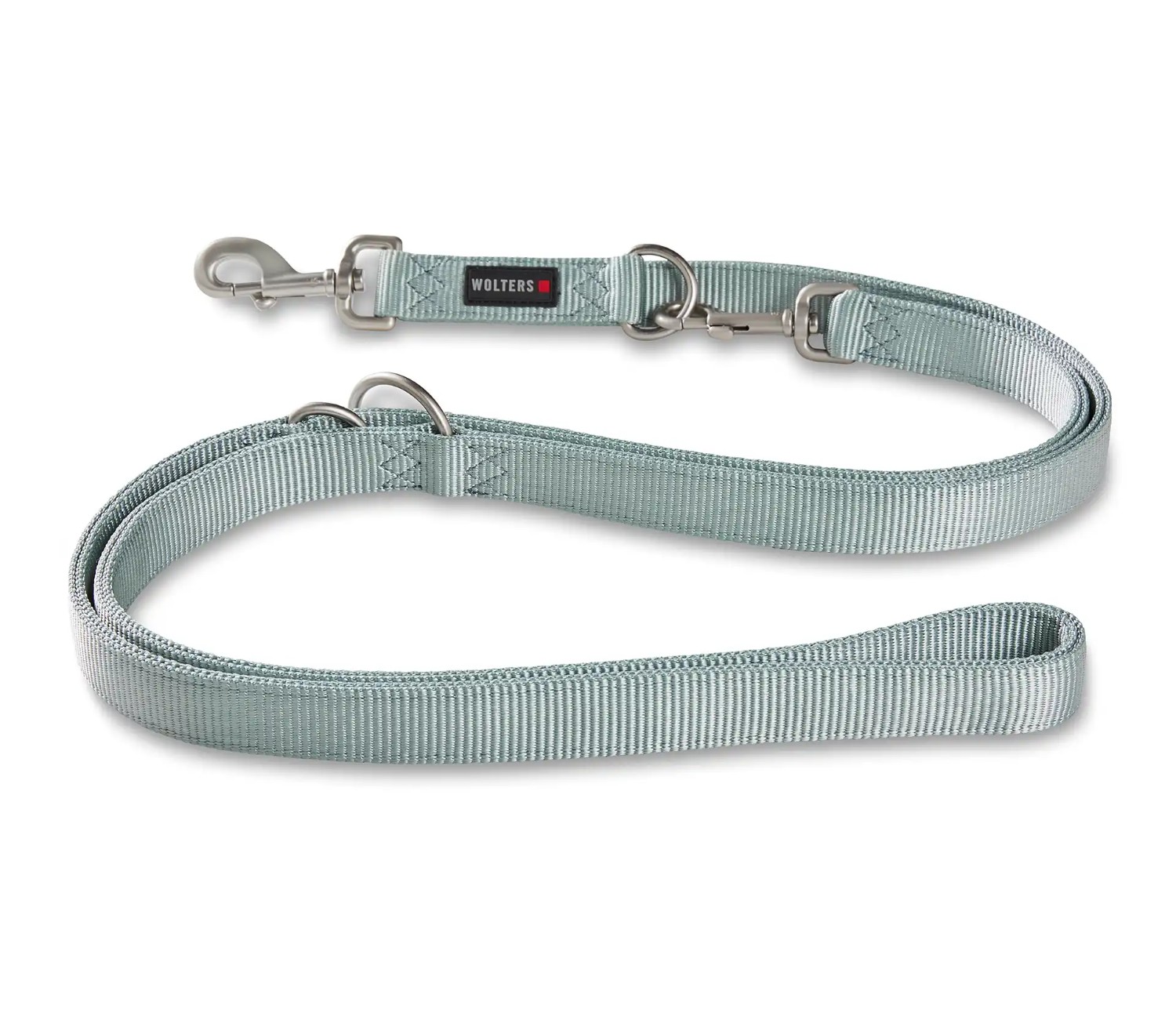 WOLTERS Professional Führleine Salbeigrün | Dreifach verstellbare Hundeleine aus robustem Nylon | Größe XL (200 cm x 25 mm)