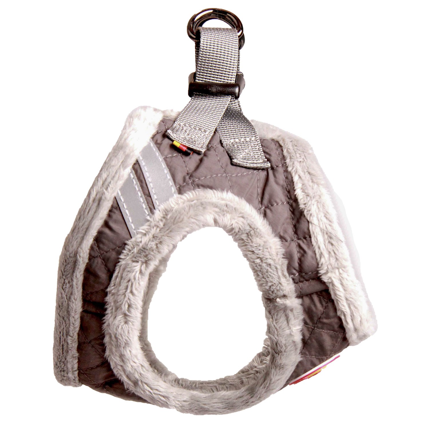 StyleSnout® Soft&Style Brustgeschirr Grau | kuscheliges Brustgeschirr mit Webpelz-Innenfutter | Gr. XS - 1,5 bis 2,5 kg