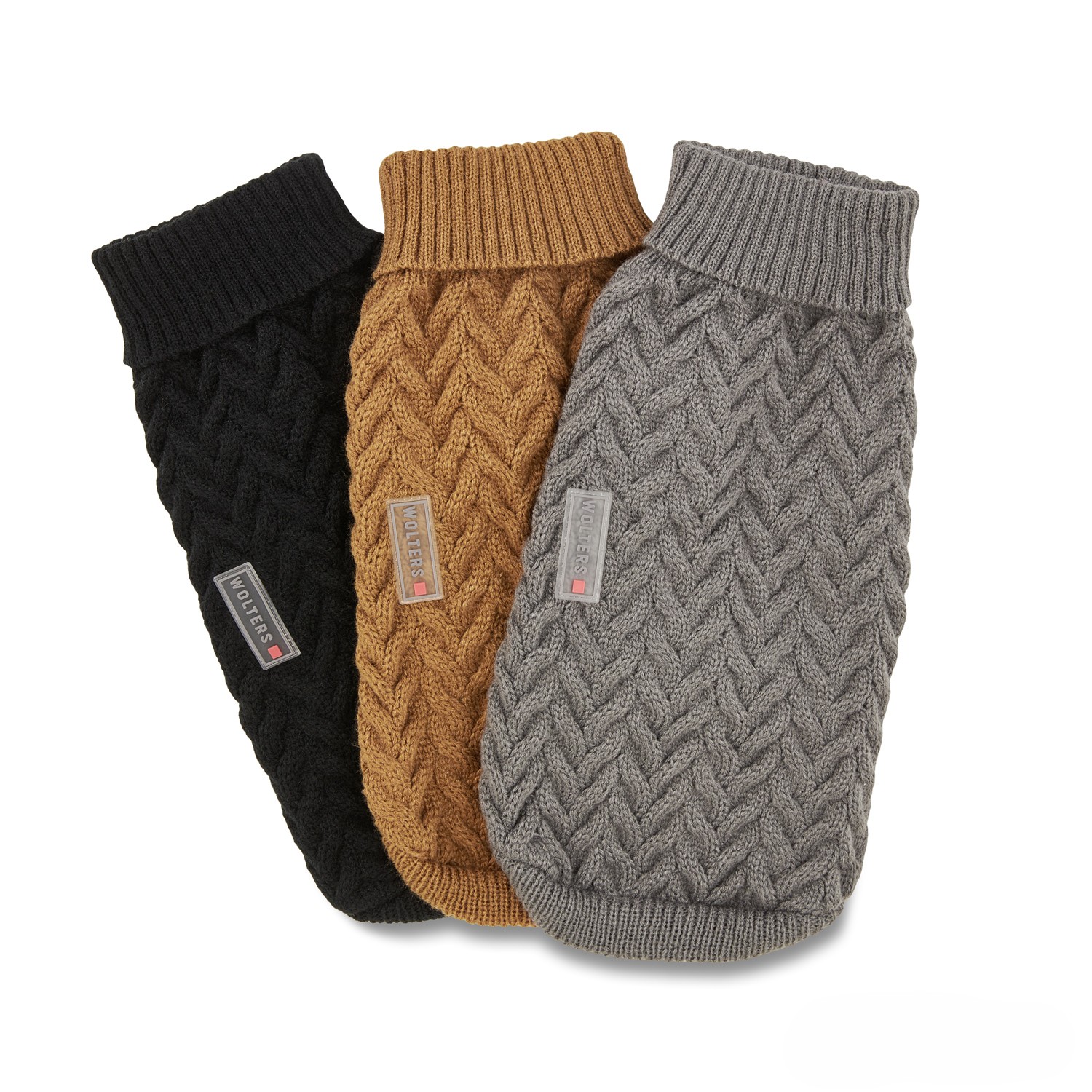 Wolters Strickpullover Isolde | Hundepullover mit klassischen Fischgrät-Strickmuster | Verschiedene Farben und Größen