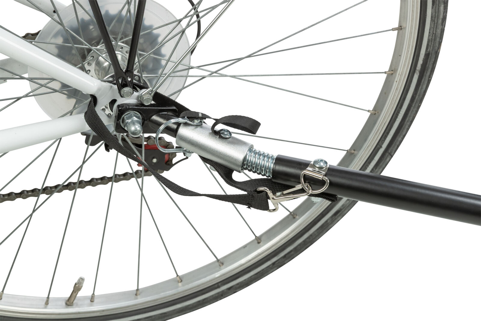 Trixie Fahrrad-Anhänger für Hunde Blau-Grau | Zusammenklappbar inklusive Anhängerkupplung | Model 12821
