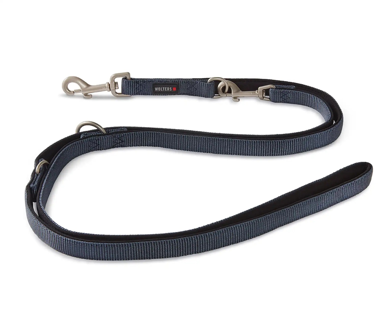 WOLTERS Professional Comfort Führleine Graphit-Schwarz | dreifach verstellbar, extra gepolstert | Größe M-Xtra Lang (300 cm x 1,5 cm)
