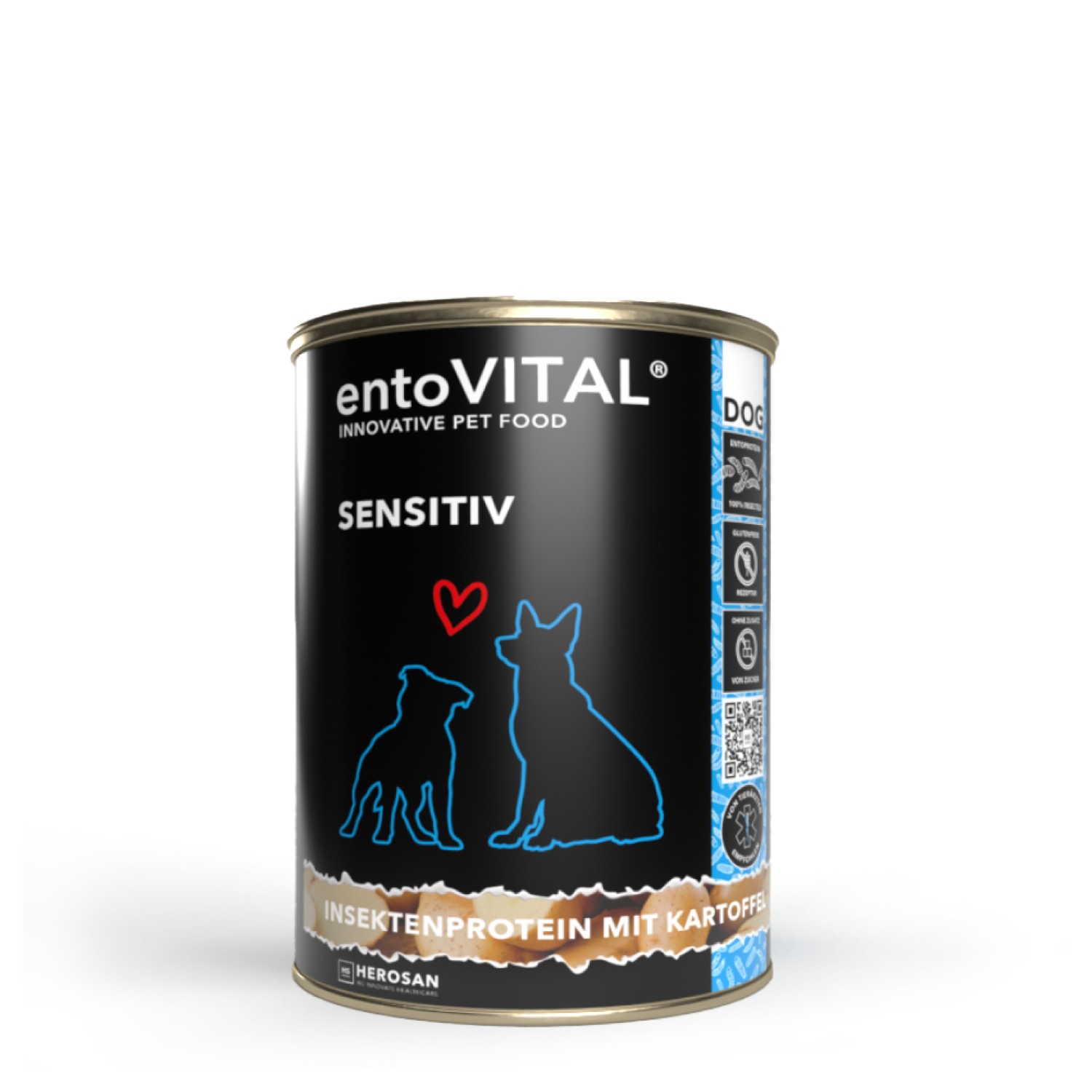 entoVITAL® DOG SENSITIV Nassfutter |  Nassfutter mit Insektenprotein für Hunde aller Rassen und Größen