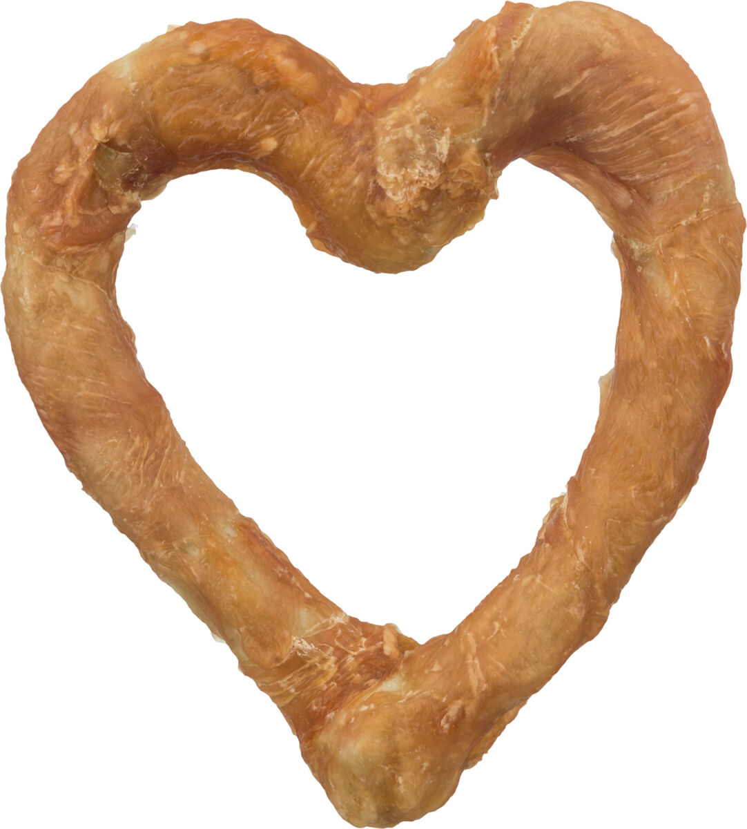 Trixie Hundesnack Denta Fun Heart mit Hühnerbrust | Rinderhaut mit Hühnerfleisch ummantelt | 10 Stück je 125 g - 14 cm