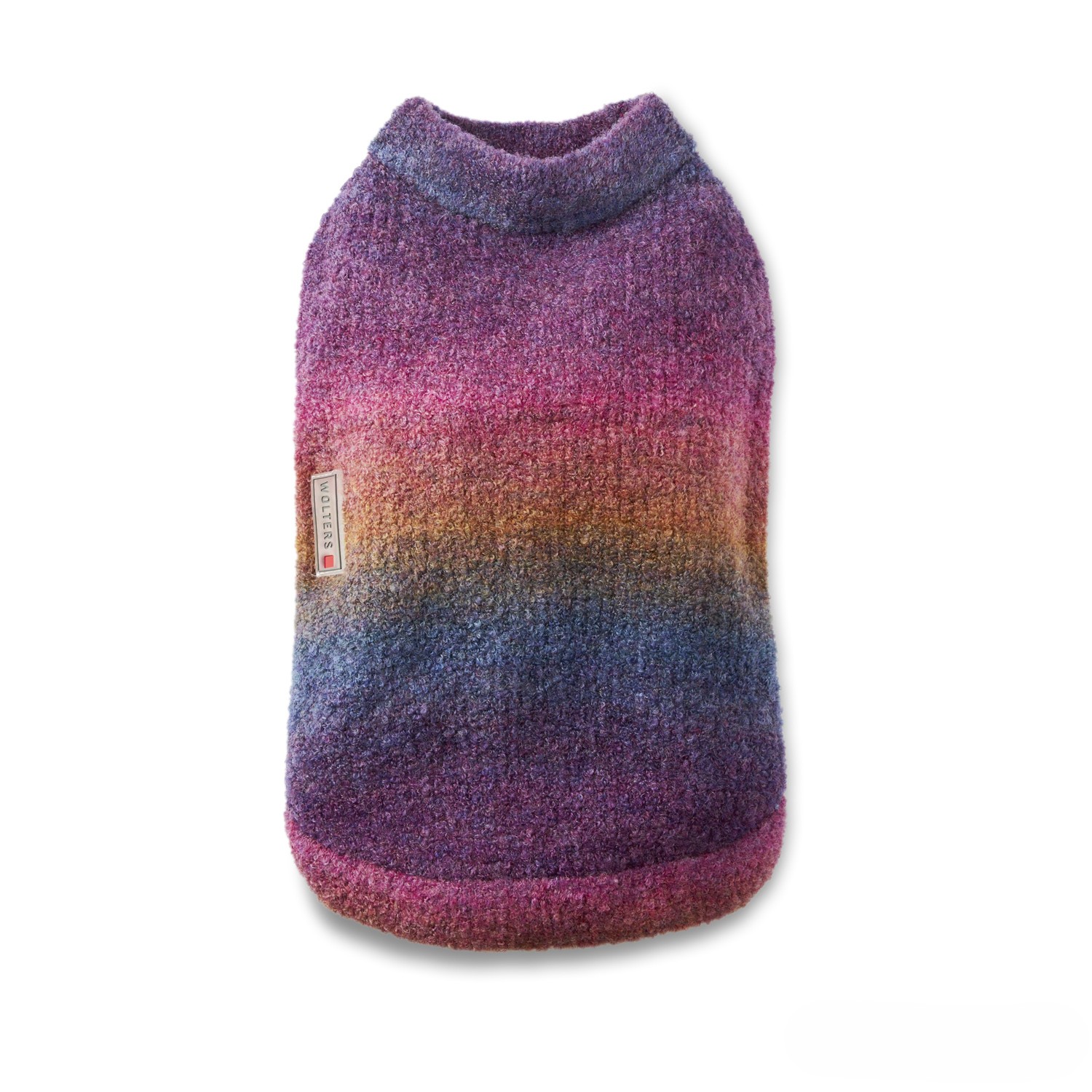 Wolters Strickpullover Rainbow | Farbenfroher Hundepullover mit schönem Farbverlauf  | Gr. 20 (Rückenlänge 19 - 21 cm)
