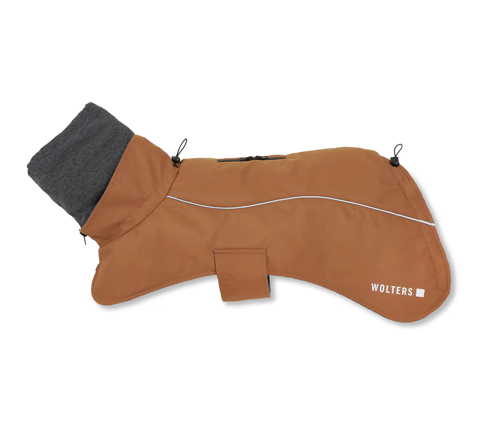 Wolters Hundejacke Cape Adventure | Gefütterte Winterjacke für Hunde | Farbe Braun | Größe 28 (Rückenlänge 27 - 29 cm)