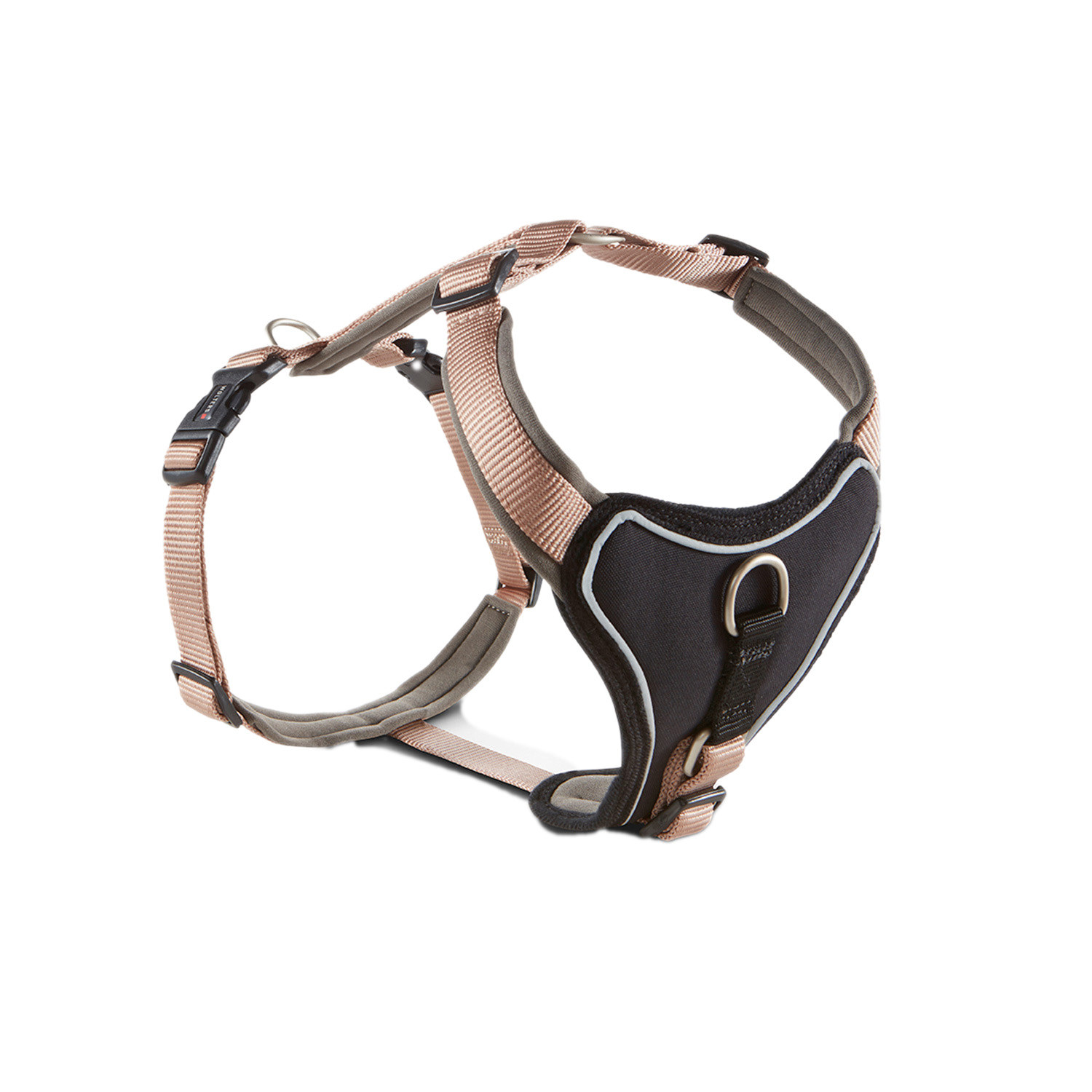 WOLTERS Professional Comfort Hundegeschirr | Brustgeschirr mit Neopren-Polsterung | Champagner-Trüffel - Gr.-1 (27-32 cm) - Breite 15 mm