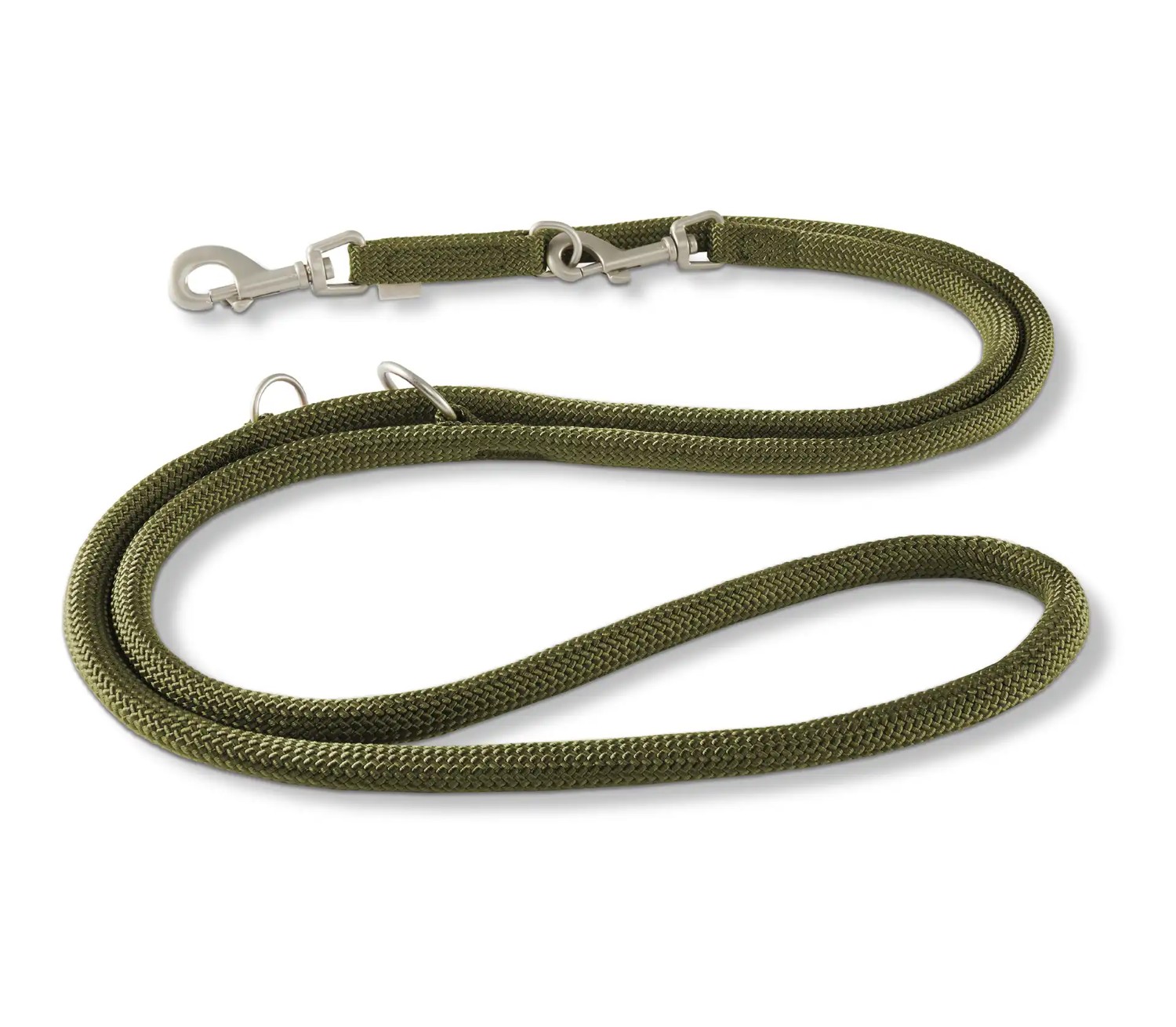 Wolters K2-Tauprogramm Führleine Oliv | Hundeleine flexibel, robust & komfortabel | Länge 200 cm x 0,9 cm
