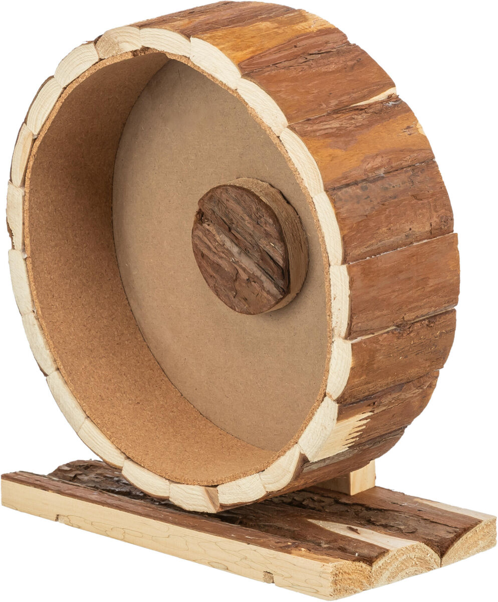 Trixie Laufrad aus Rindenholz Ø 23 cm – Leise, leichtgängig & sicher für Zwerghamster und Mäuse