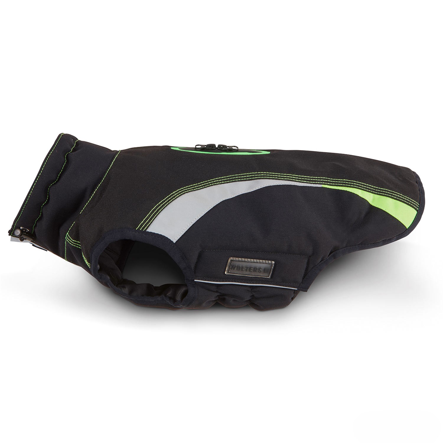 Wolters Outdoorjacke Xtra Strong | Strapazierfähige & robuste Jacke für aktive Hunde | Farbe Neon-Grün - Gr. 28 (Rückenlänge 27 - 29 cm)