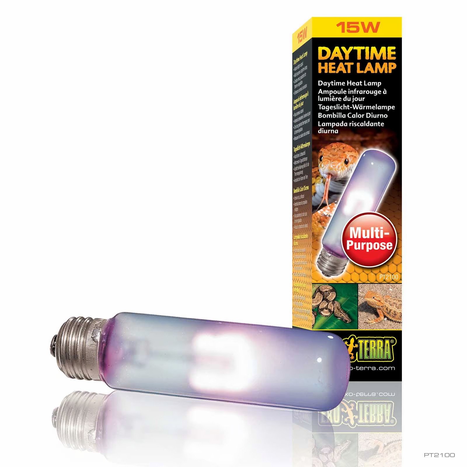 EXO Terra Day Time Heat Lamp | Tageslicht Wärmelampe für Terrarien | Leistung 15 Watt