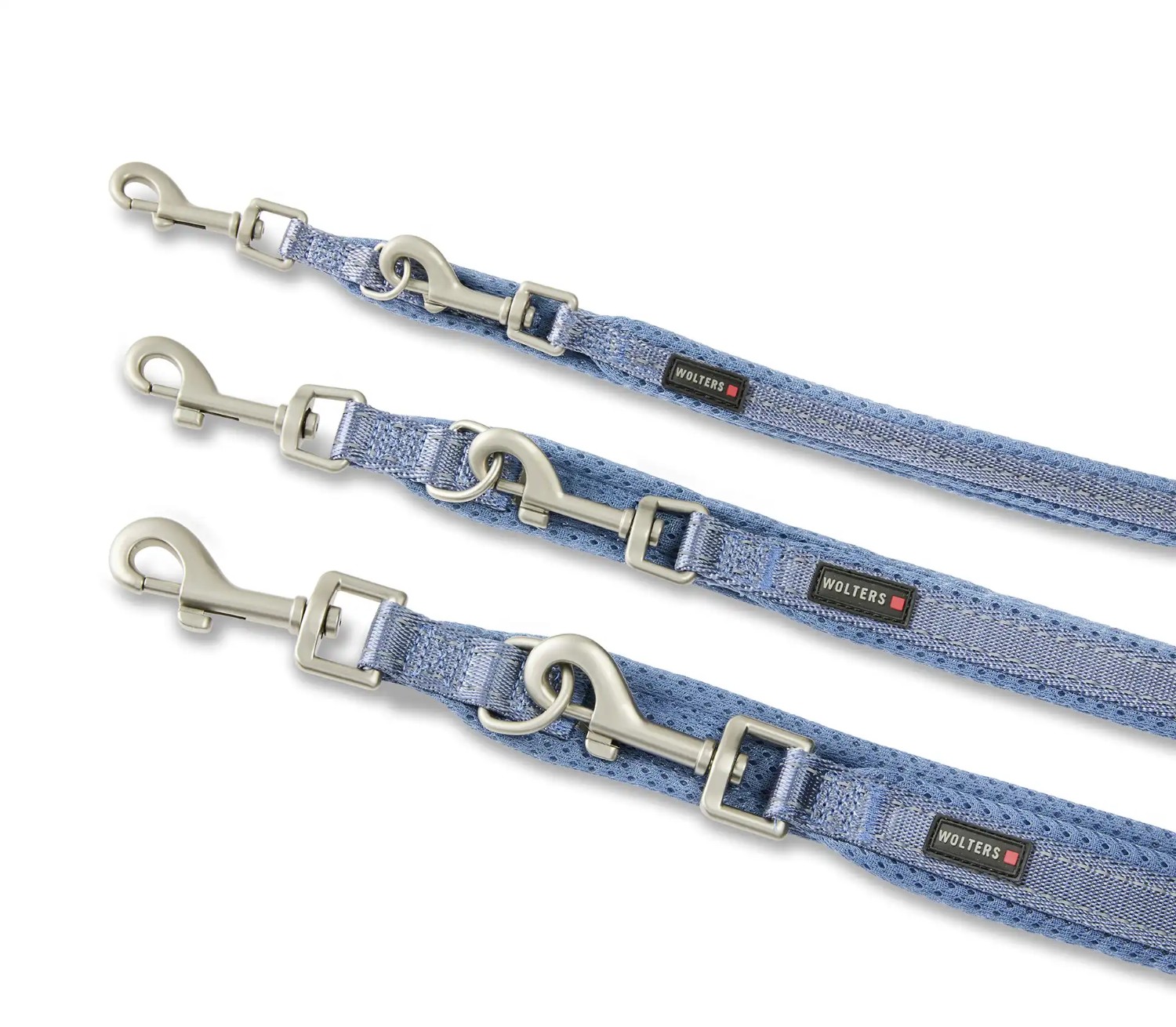Wolters Light Mesh Führleine | Hundeleine leicht, weich & flexibel | Farbe Jeans - Größe 200 cm x 15 mm
