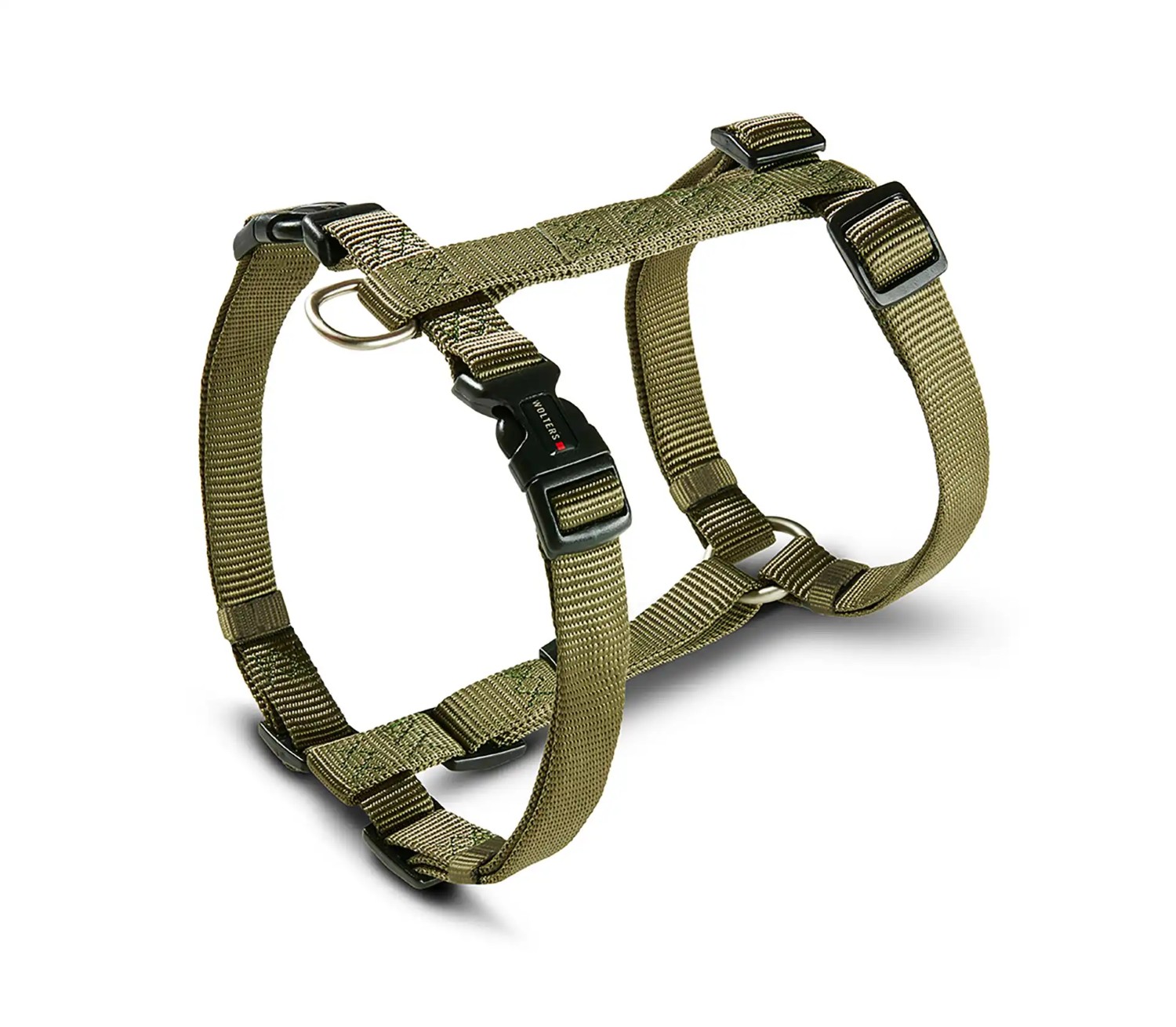WOLTERS Professional Hundegeschirr | verstellbares Nylon-Geschirr für Hunde | Olive - Gr. XS  (Brustumfang 25-35 cm, Breite 10 mm)