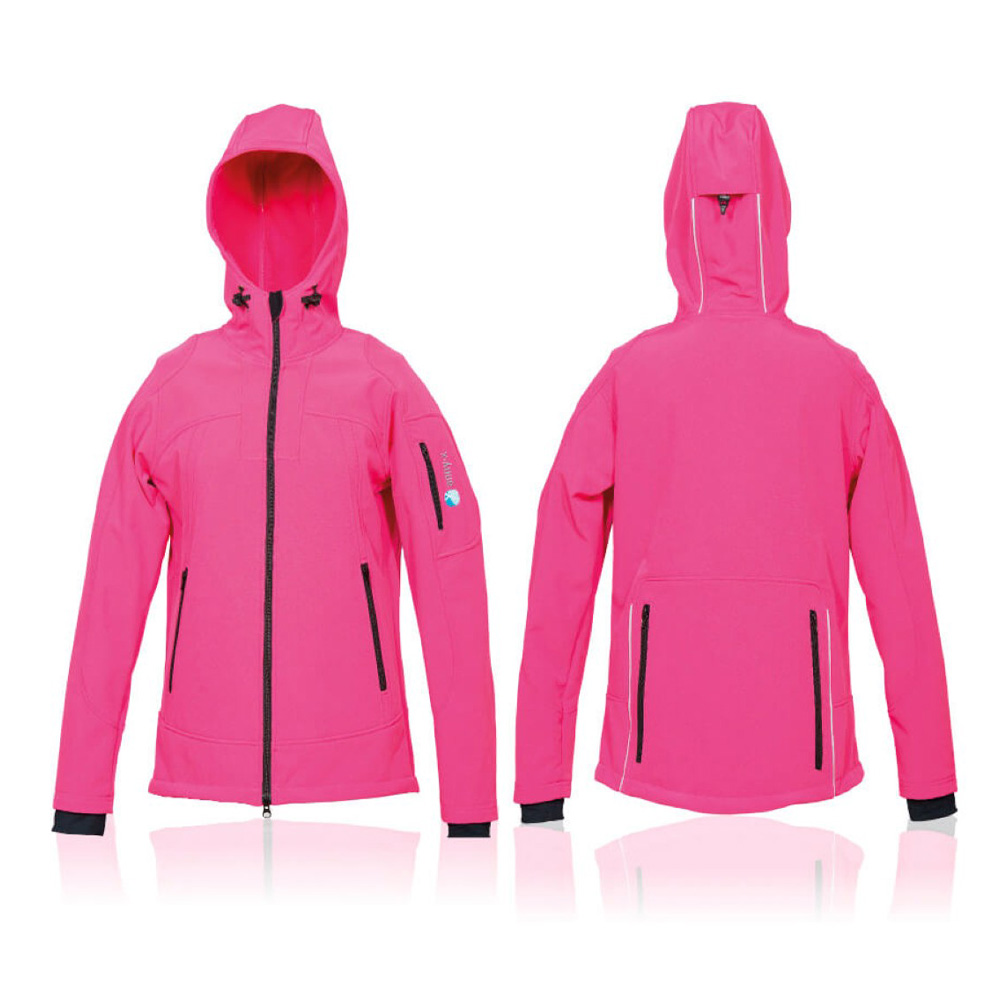 Annyx Softshelljacke Pink | Winddichte Hundesportjacke mit Leckerchentaschen für Hundehalter | Gr. XL