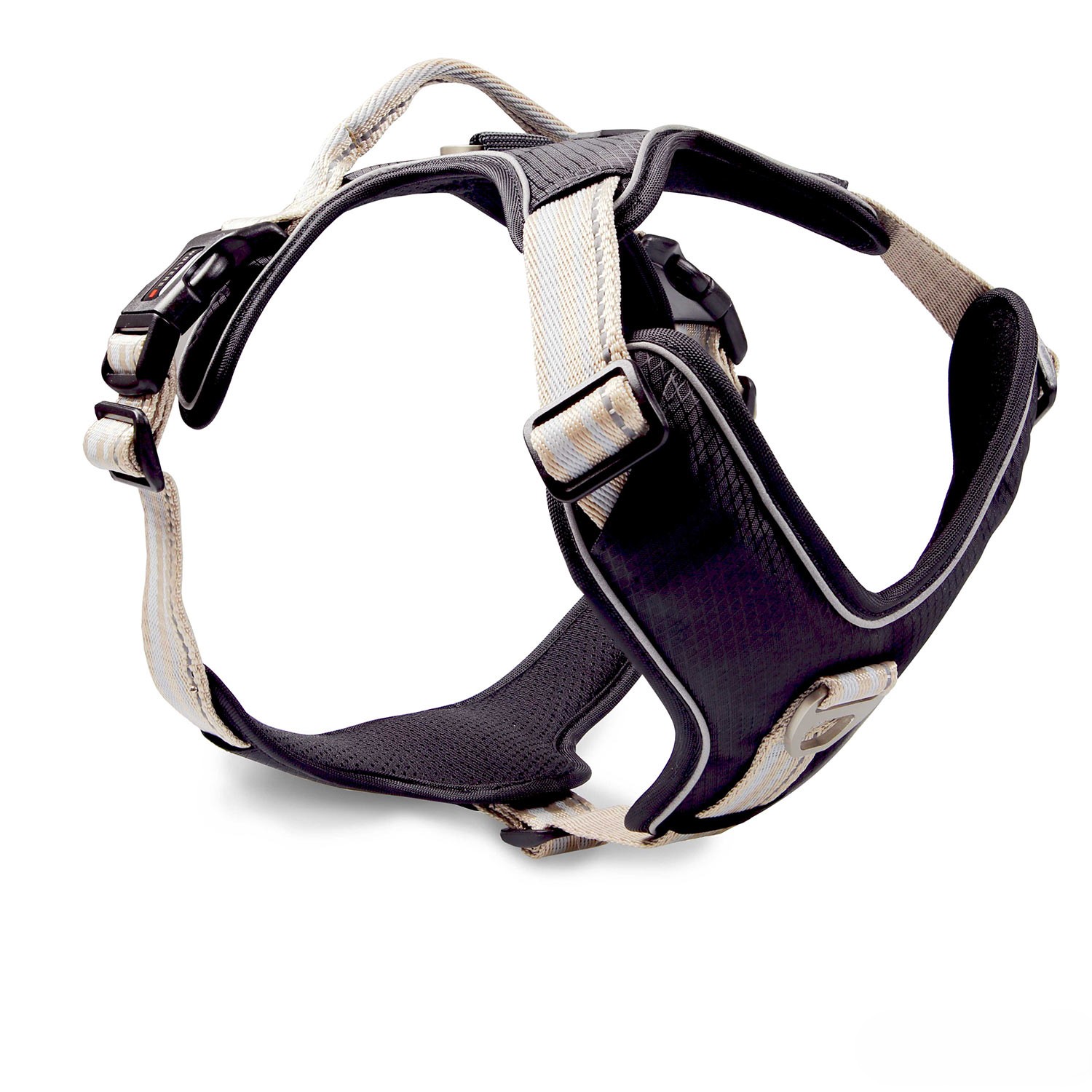 WOLTERS Active Pro Hundegeschirr | Leicht, komfortabel & sicher | Champagner-Silber | Gr. 1 (40 - 47,5 cm) - Breite 15 mm