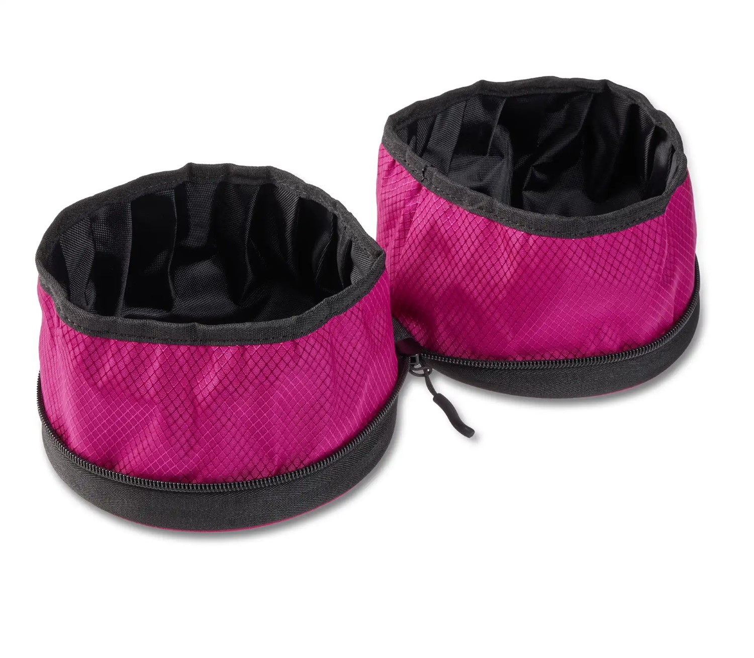 Wolters Reisenapf Travel Duo | faltbarer Doppelnapf für unterwegs Ø 15 cm  | Magenta