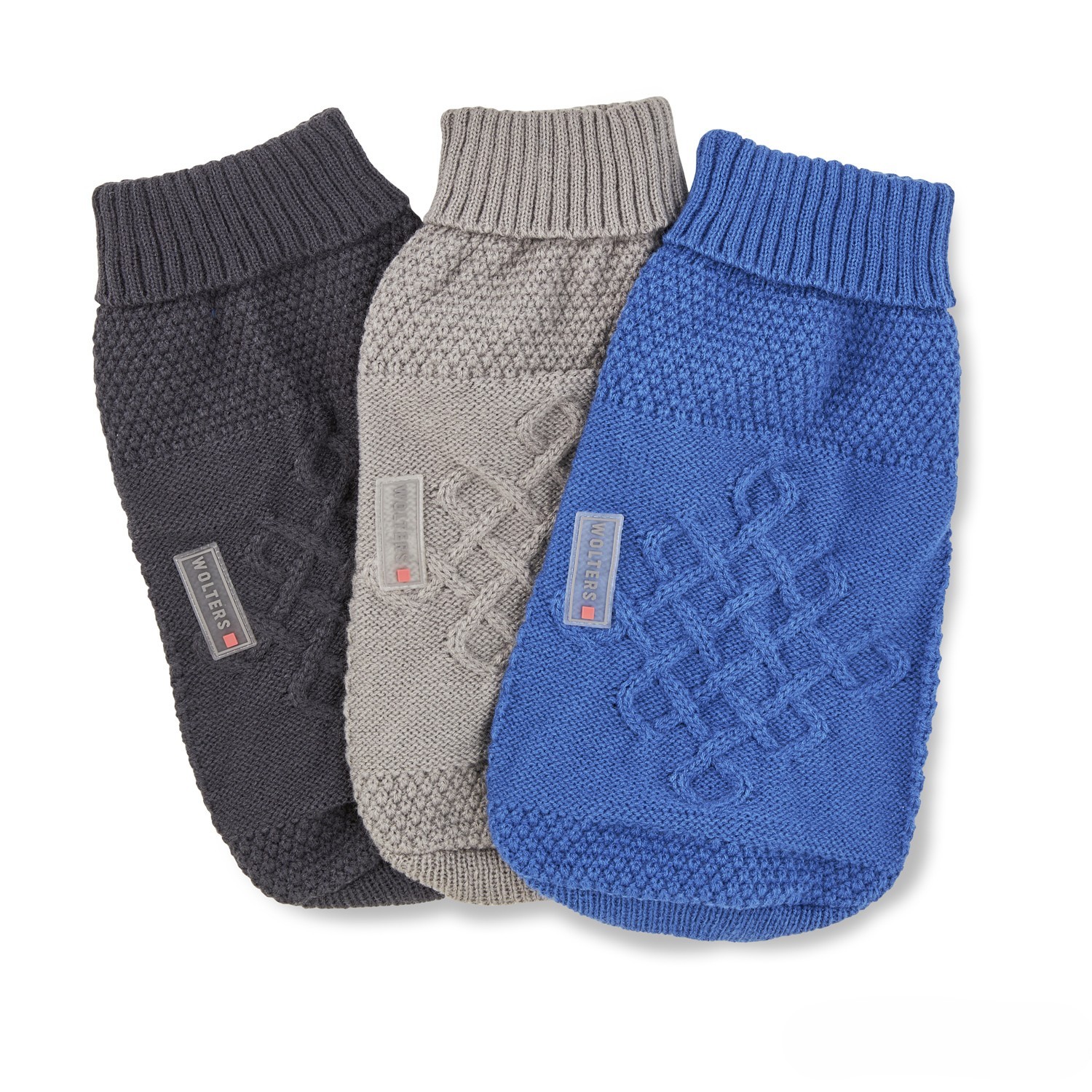 Wolters Strickpullover Tristan | Hundepullover Strickmuster mit keltischem Knoten | Verschiedene Farben und Größen