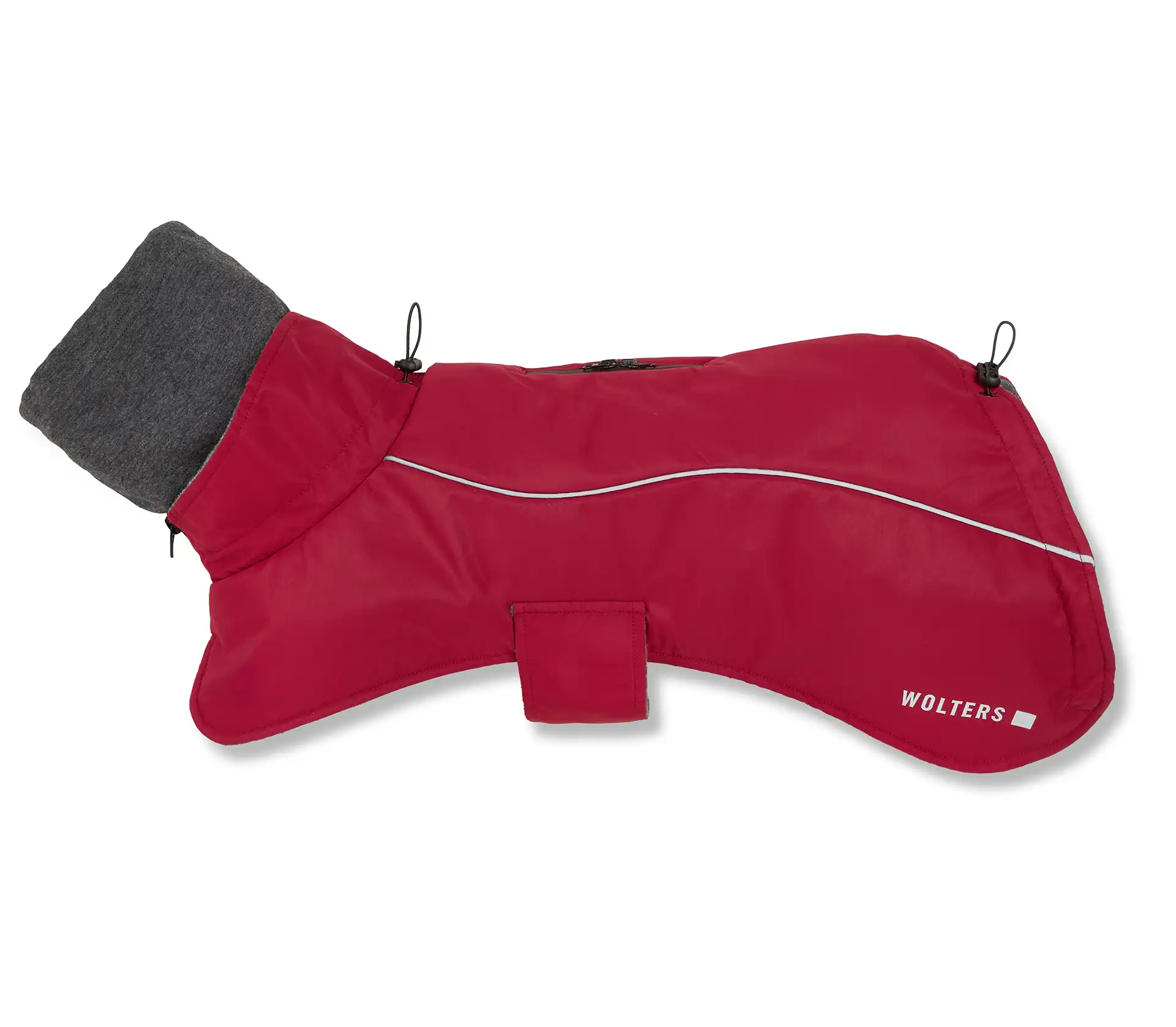Wolters Hundejacke Cape Adventure | Gefütterte Winterjacke für Hunde | Farbe Rot | Größe 28 (Rückenlänge 27 - 29 cm)