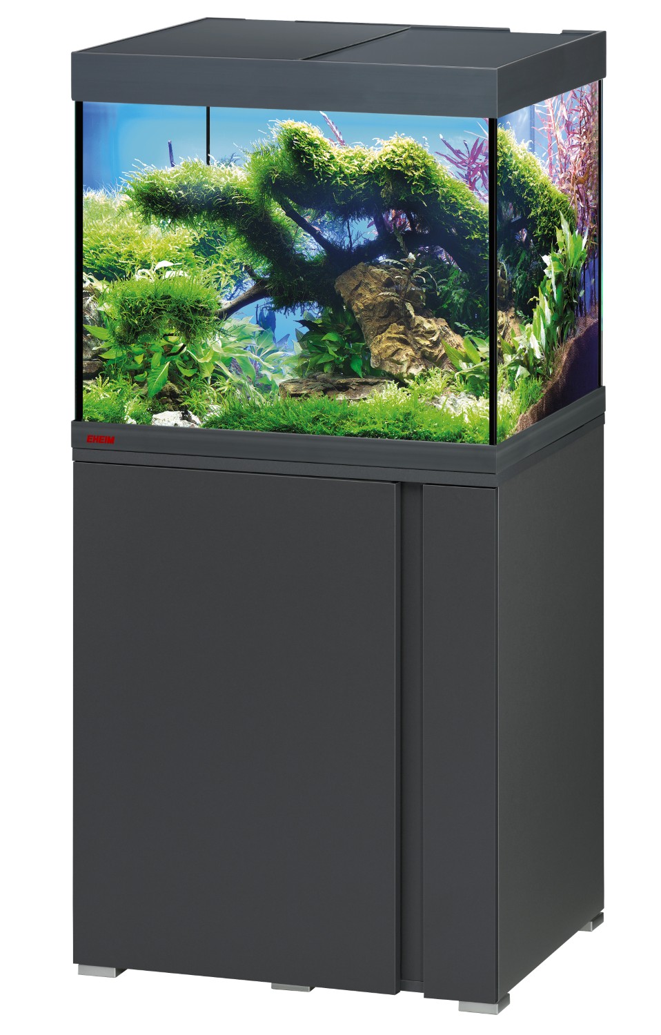 EHEIM vivalineLED 150 | Aquarium-Komplettset – All-Inclusive für Ihre Unterwasserwelt | Dekor Anthrazit
