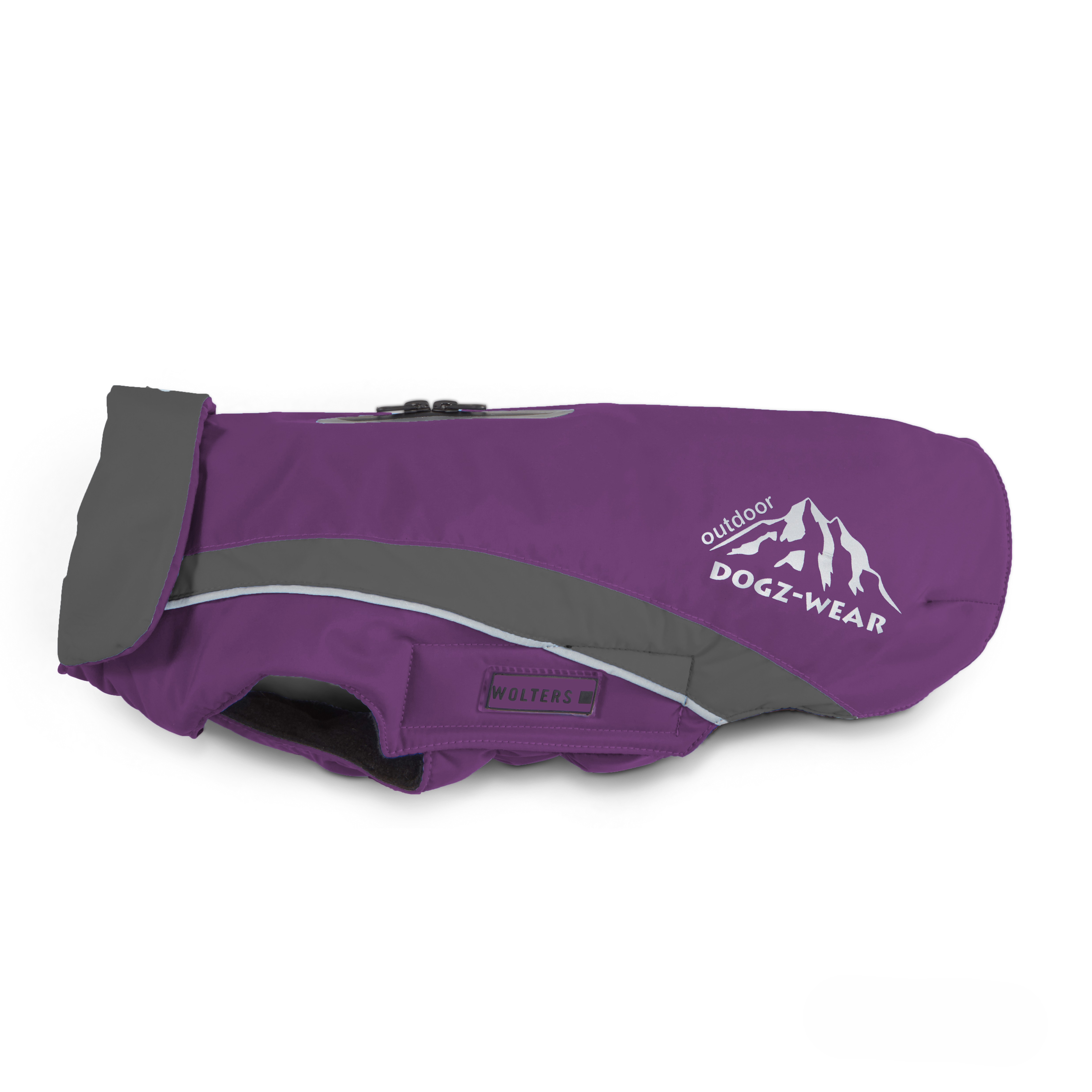 Wolters Wolters Skijacke Dogz-Wear | Wintermantel für Hunde | Farbe Lila-Grau | Größe 28 (Rückenlänge 27 - 29 cm)