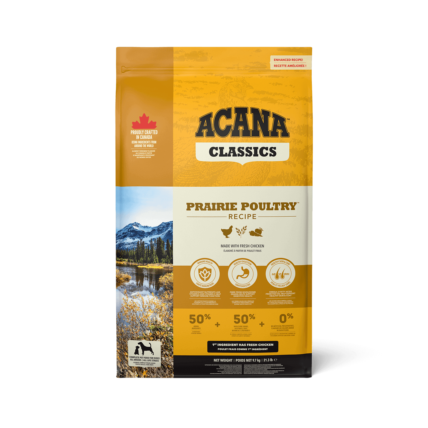 ACANA™ Dog Prairie Poultry | Alleinfuttermittel für ausgewachsene Hunde | 9,7 kg