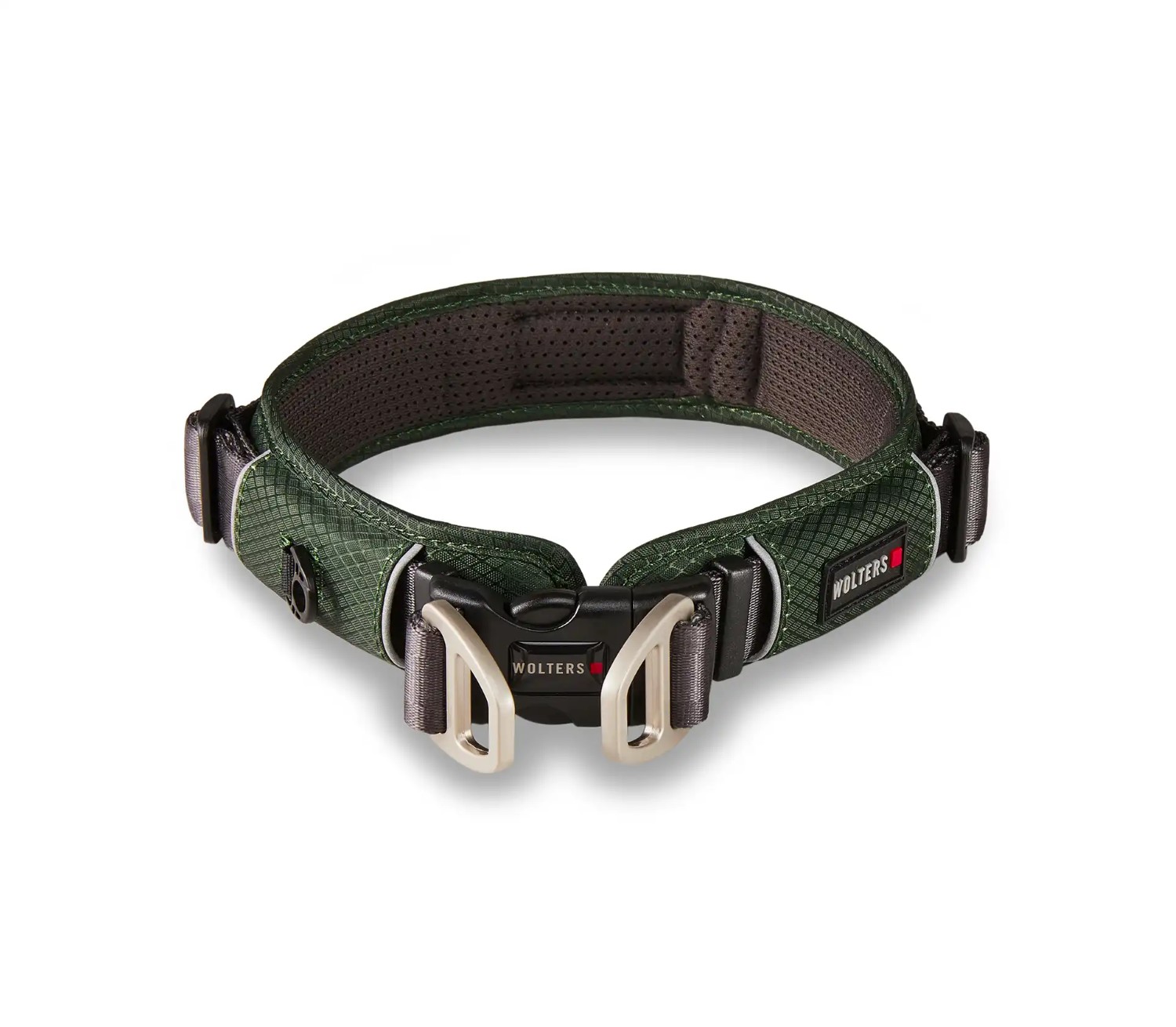 Wolters Active Pro Comfort Halsband | Grün-Anthrazit | Hundehalsband mit Zugbegrenzung | Gr. 1 (35-40 cm x 30 mm)