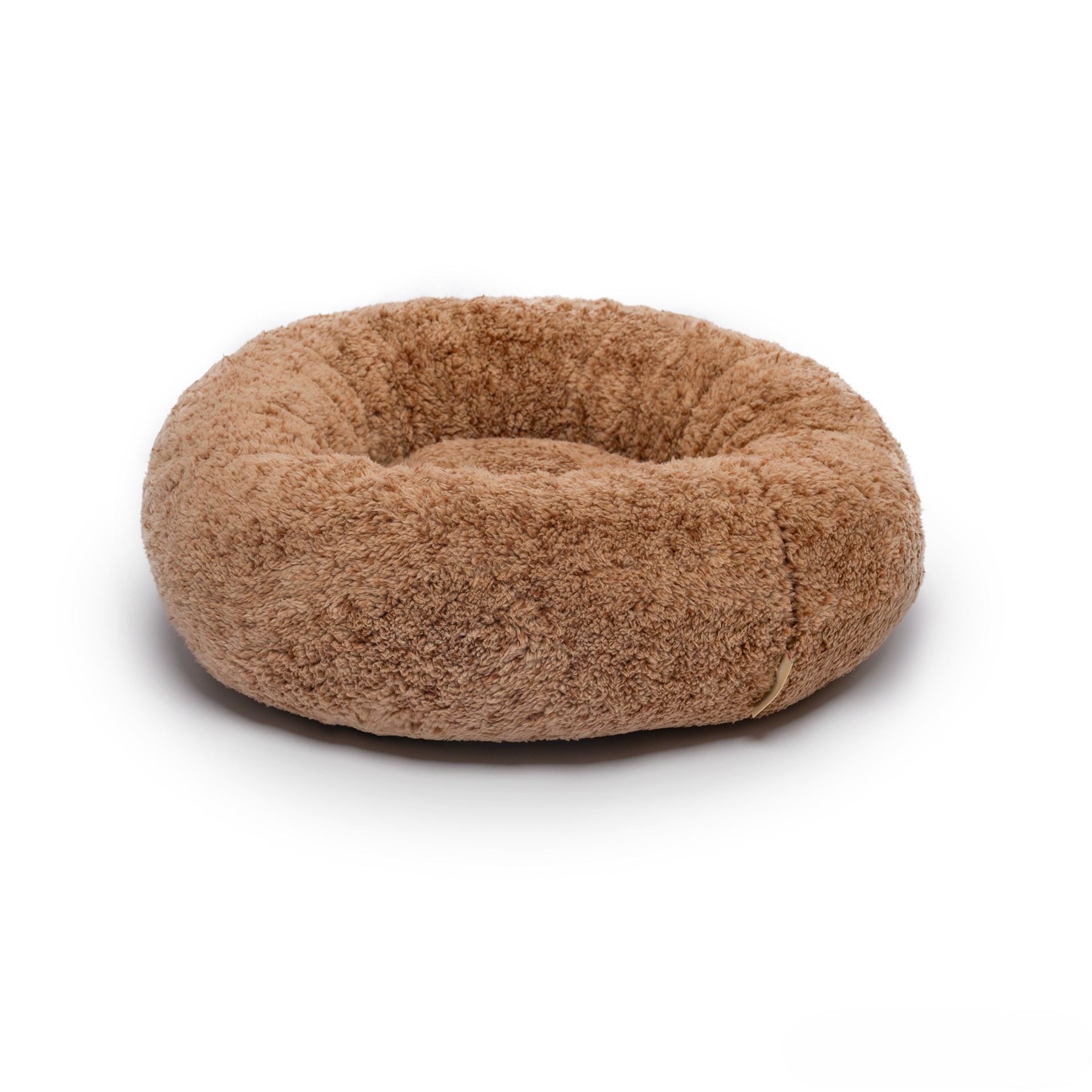 WOLTERS Hundekörbchen Sweet Dreams | Hundebett aus besonders kuscheligem OEKO-TEX® Plüsch | Cinnamon - Gr. S (Ø 50 cm x 16 cm)