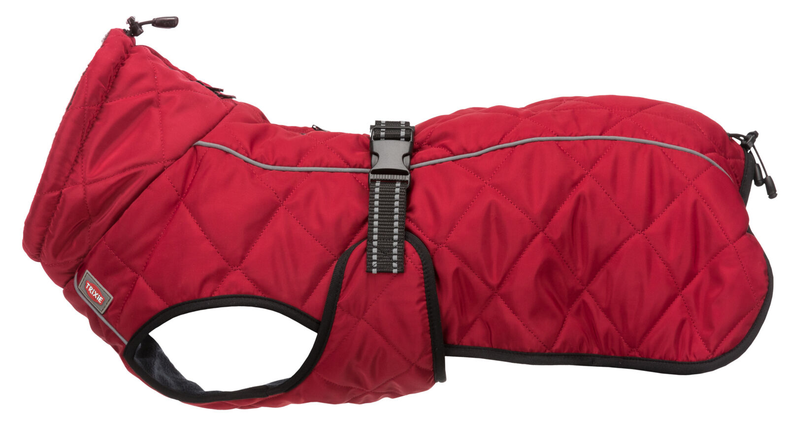 TRIXIE Hundemantel Minot | Wintermantel für Hunde – warm, wasserdicht | Farbe Rot - XS 30 cm Rückenlänge