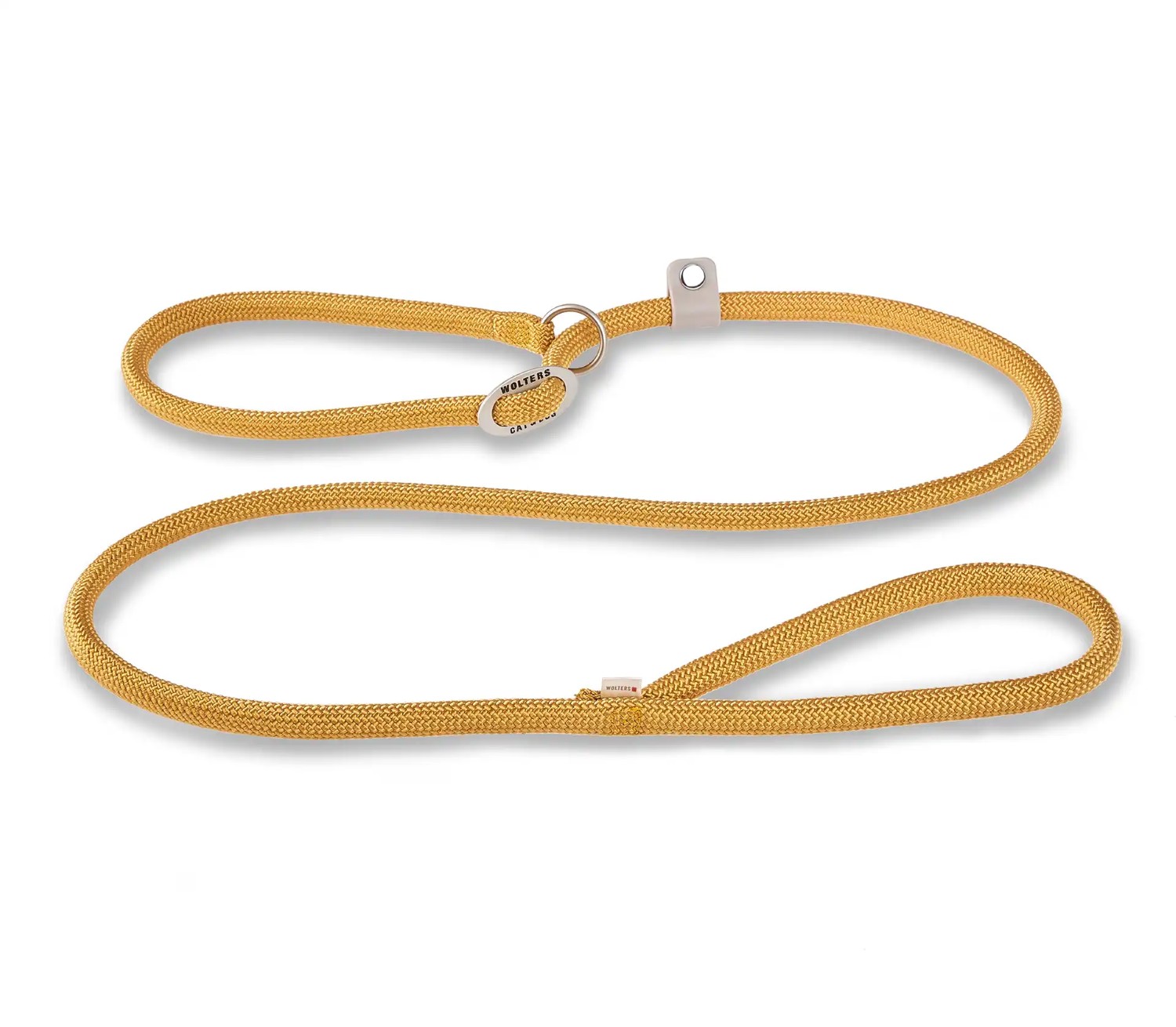 Wolters K2-Tauprogramm Moxonleine Currygelb | Kombination aus Führleine und Halsband | Länge 180 cm x 0,9 cm
