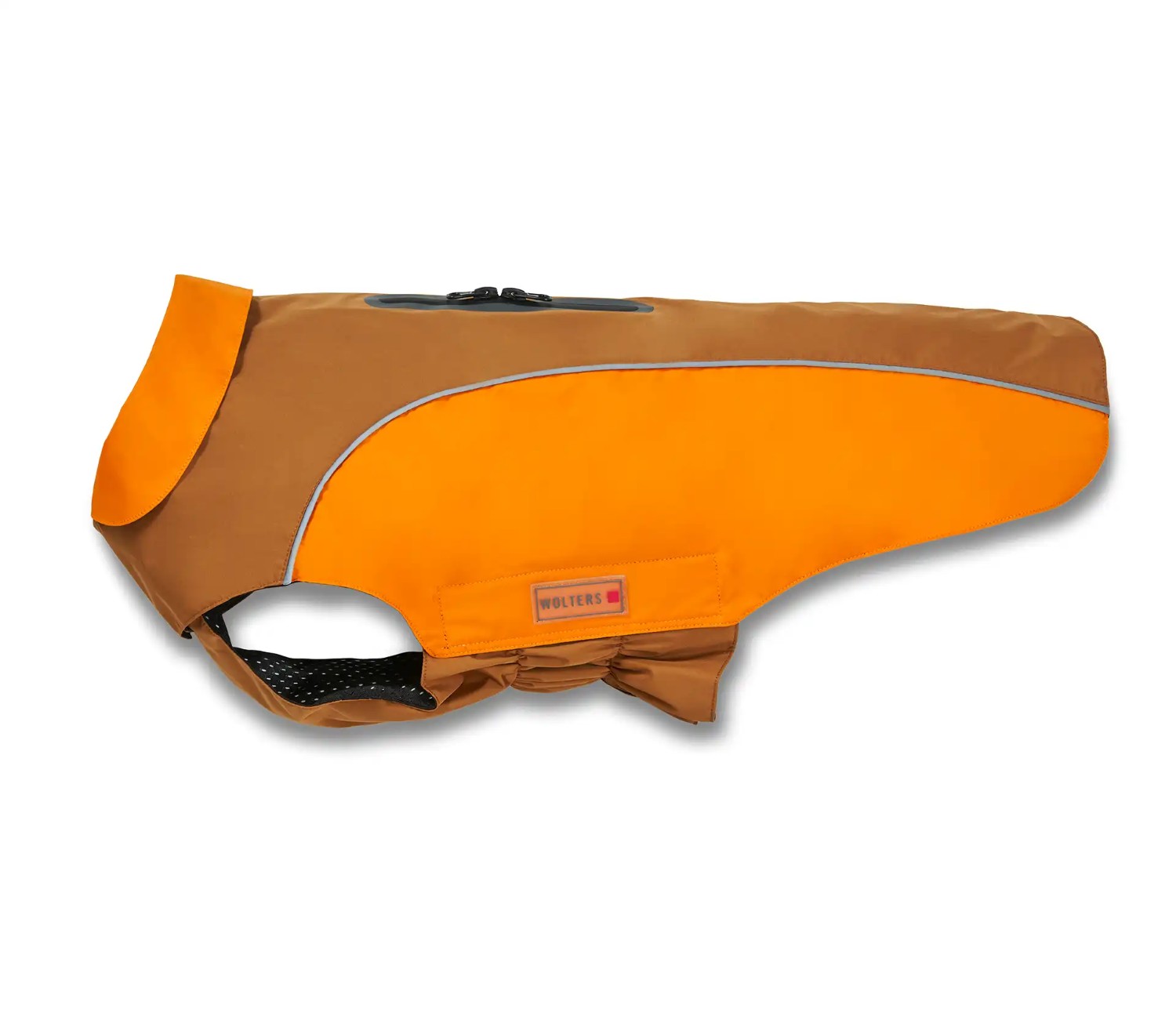 Wolters Regenjacke Easy Rain | perfekter Schutz bei Regenwetter für Hunde | Farbe Braun-Orange Gr. 28 (Rückenlänge 27-29 cm)