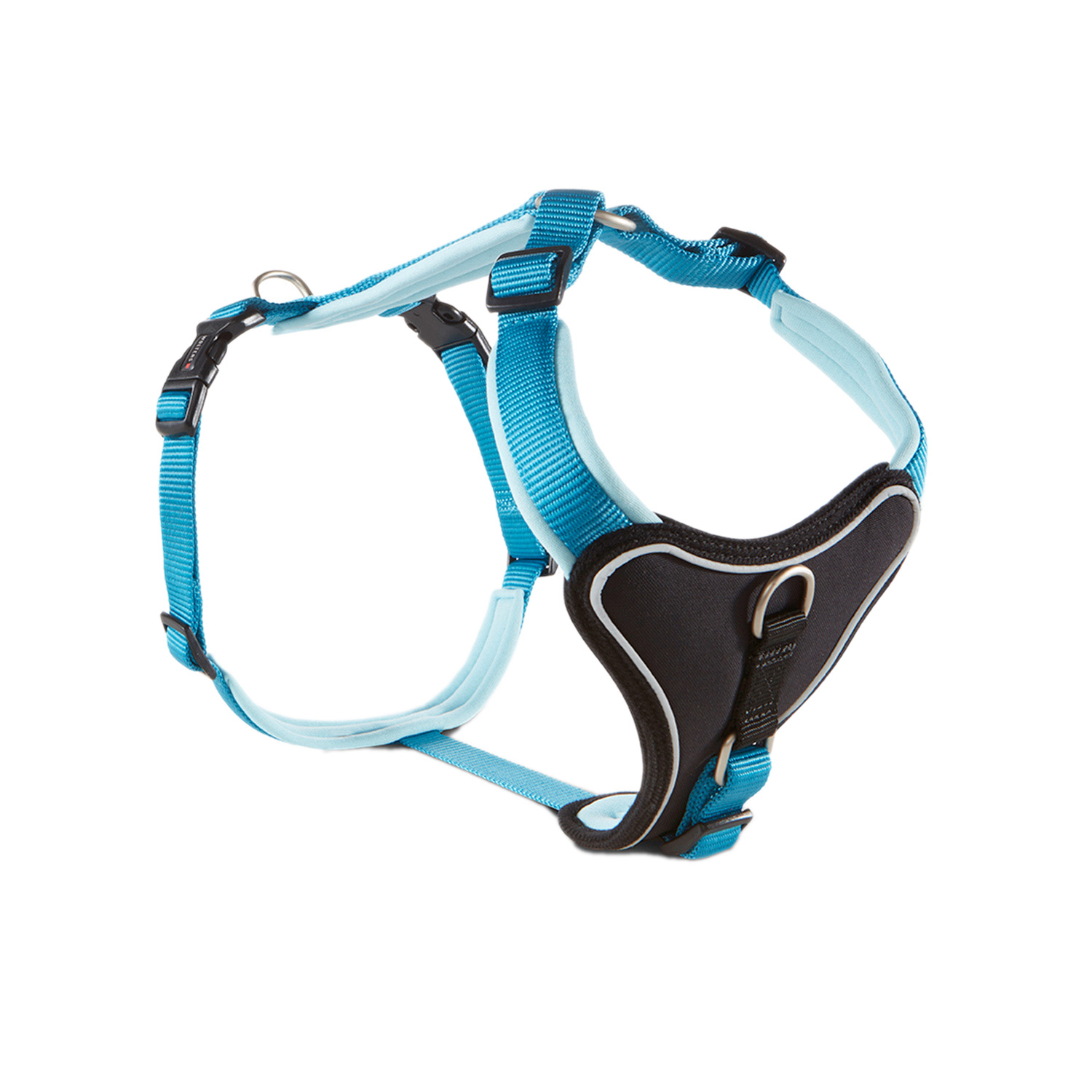 WOLTERS Professional Comfort Hundegeschirr | Brustgeschirr mit Neopren-Polsterung | Aqua-Azur - Gr.-1 (27-32 cm) - Breite 15 mm