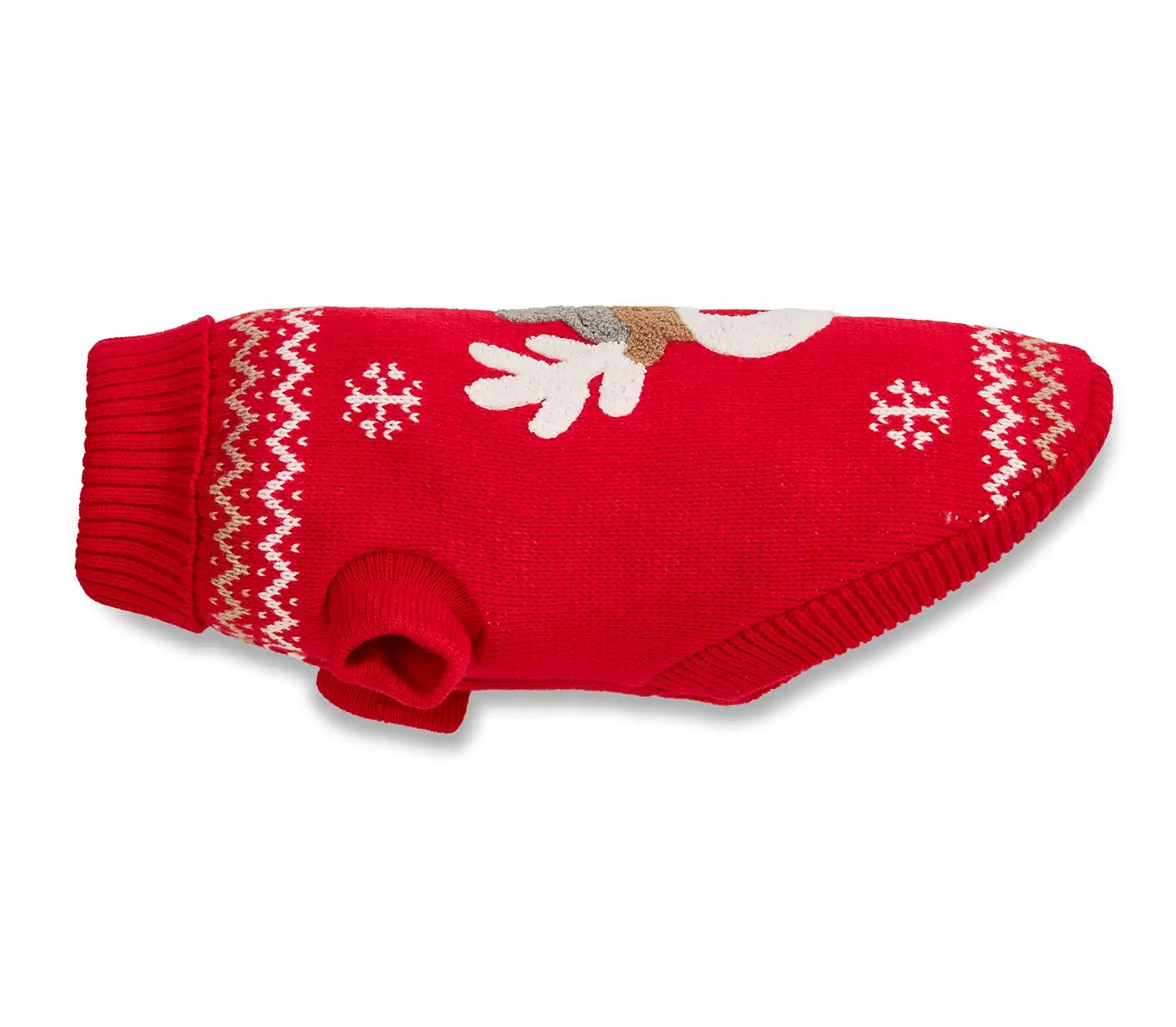WOLTERS Strickpullover Rudi | Weihnachtlicher Hundepullover mit Rentiermotiv