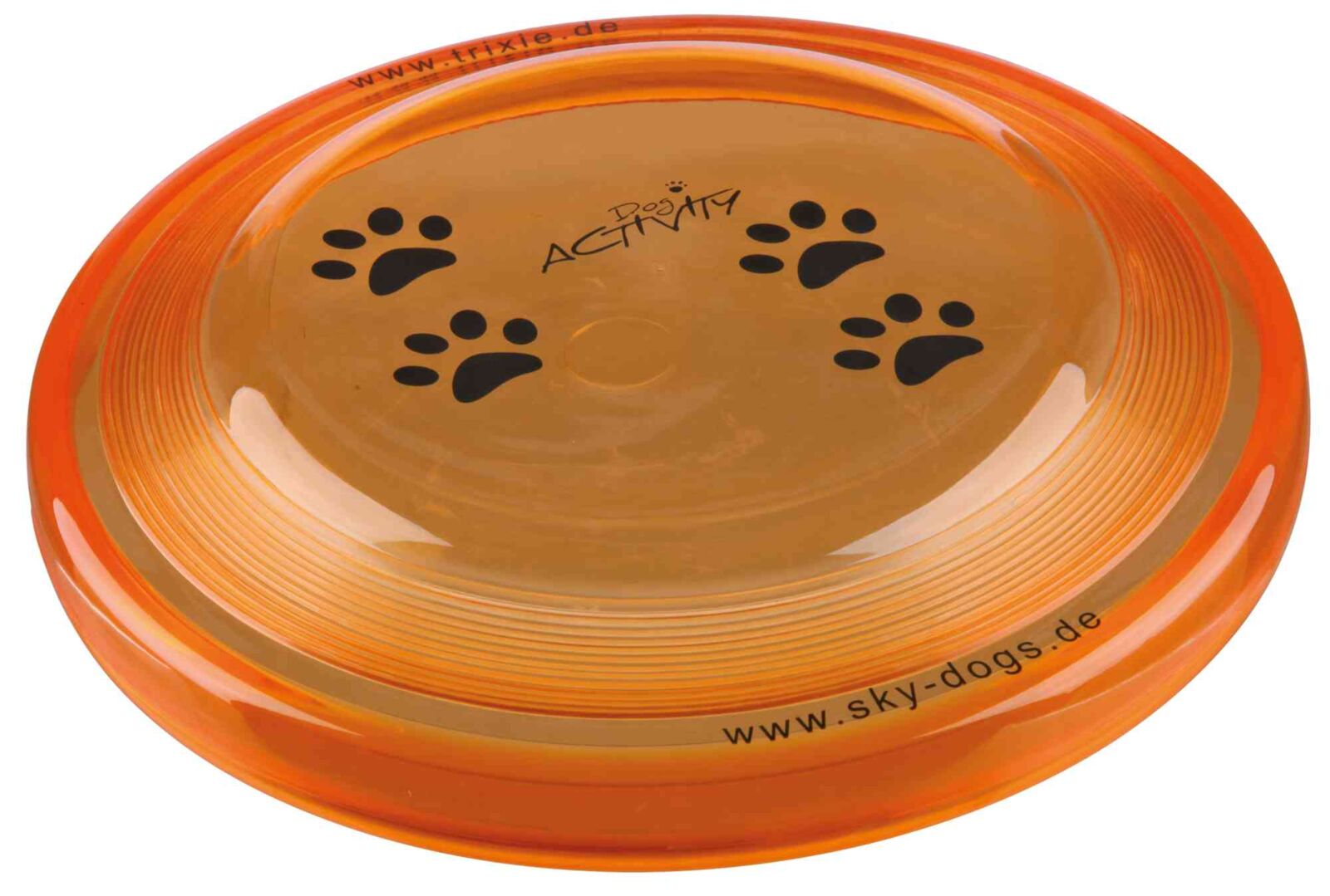 Trixie Dog Disc, Kunststoff Frisbee für Hunde | Frisbee-Spaß für Hund und Halter | Orange Ø 19 cm