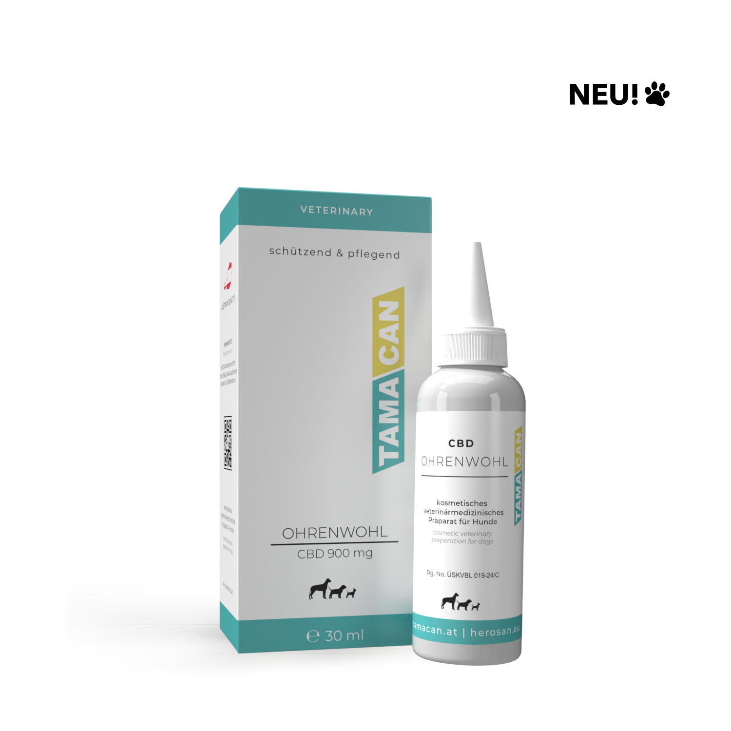 Tamacan CBD Ohrenwohl | Sanfte Pflege für gesunde Hundeohren | 30 ml