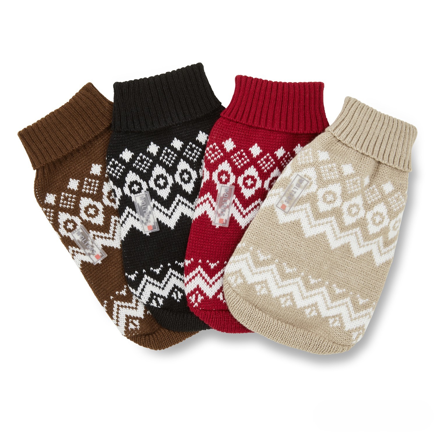 Wolters Strickpullover Norweger Breite Brust | Pullover für Mops, Bulli & Co. mit Norweger-Strickmuster | Verschiedene Farben und Größen