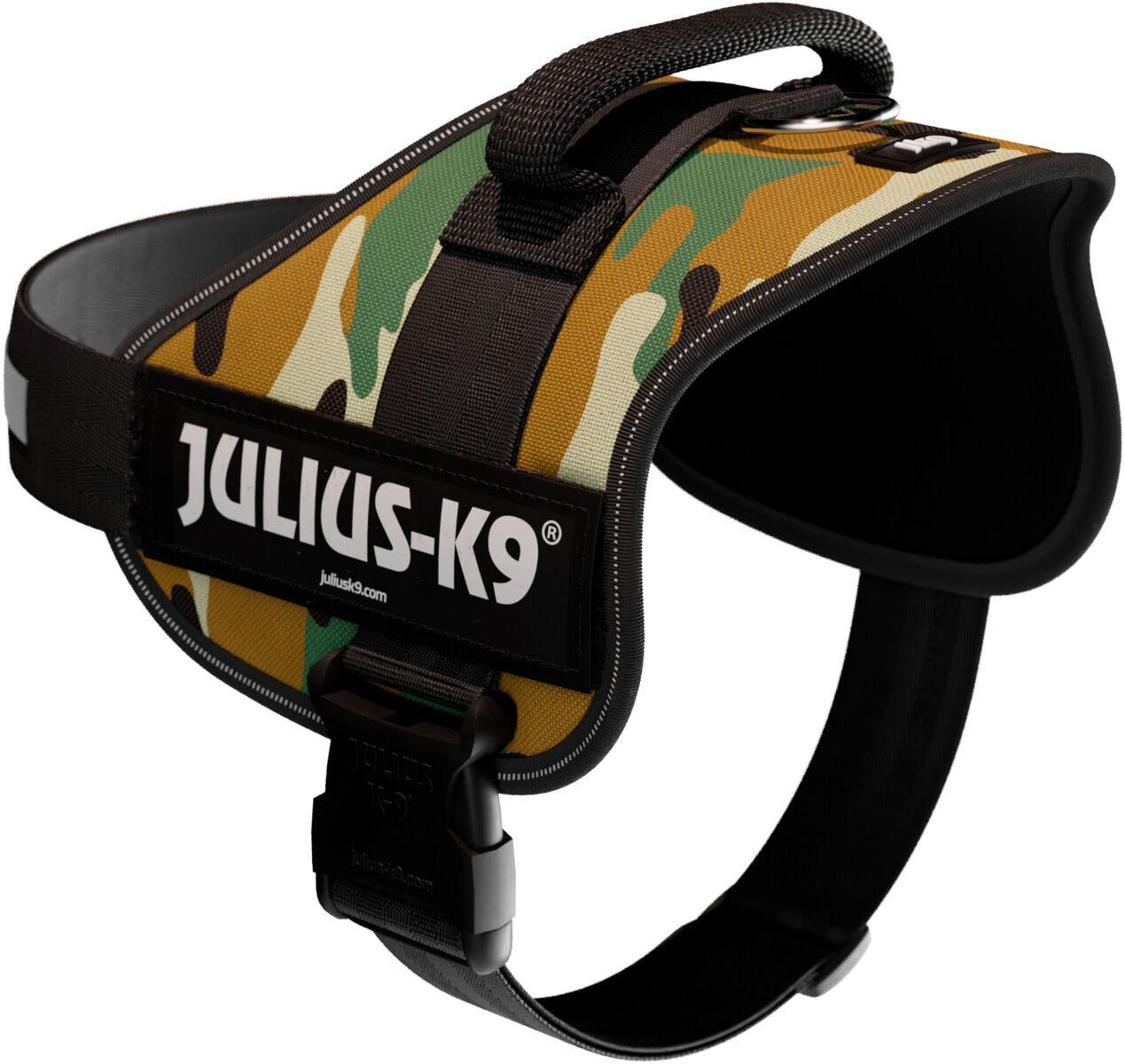 Julius-K9® Powergeschirr® | Hundegeschirr | Camouflage Gr. 1 / L (Brustumfang 66-85 cm)