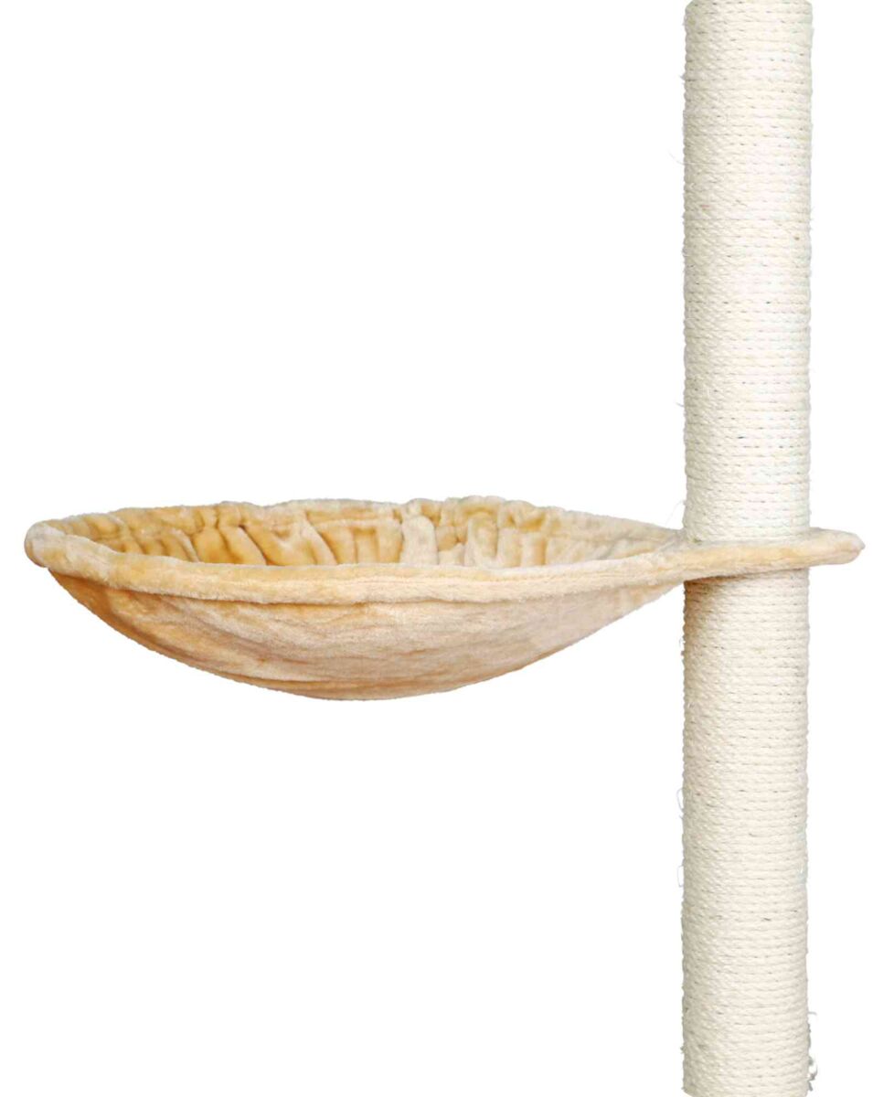 Trixie Liegemulde groß für Kratzbäume | Plüsch - XL Ausführung - Maße: Ø 45 cm | Farbe Beige
