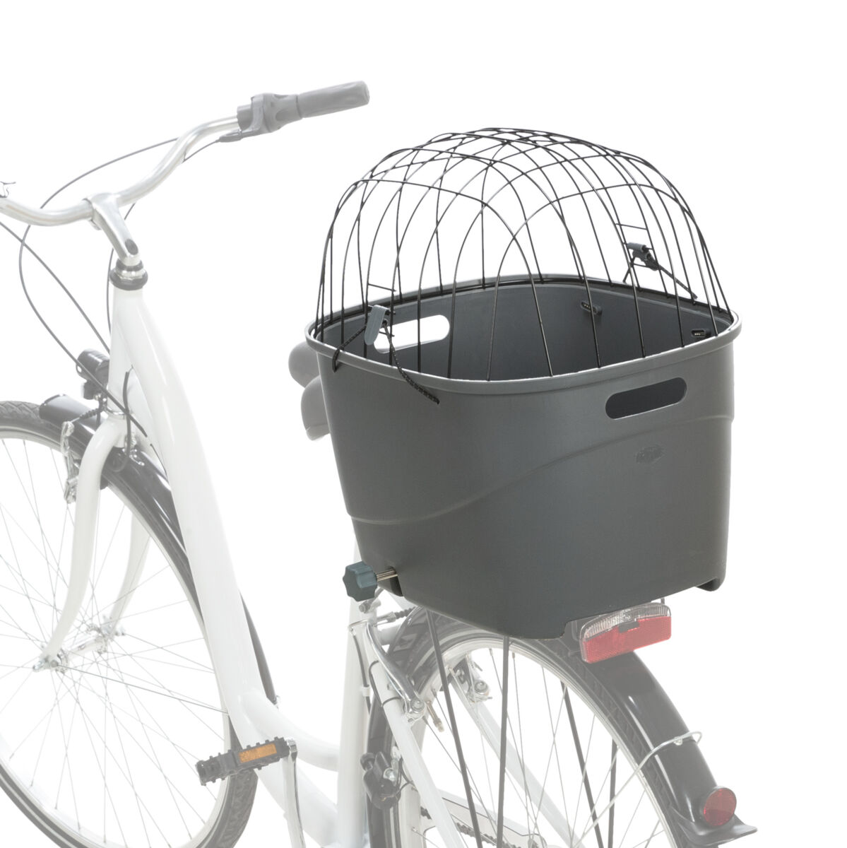 Trixie Hundefahrradkorb für Gepäckträger mit verstellbarer Halterung | für Hunde bis 6 kg | inkl. Montagematerial