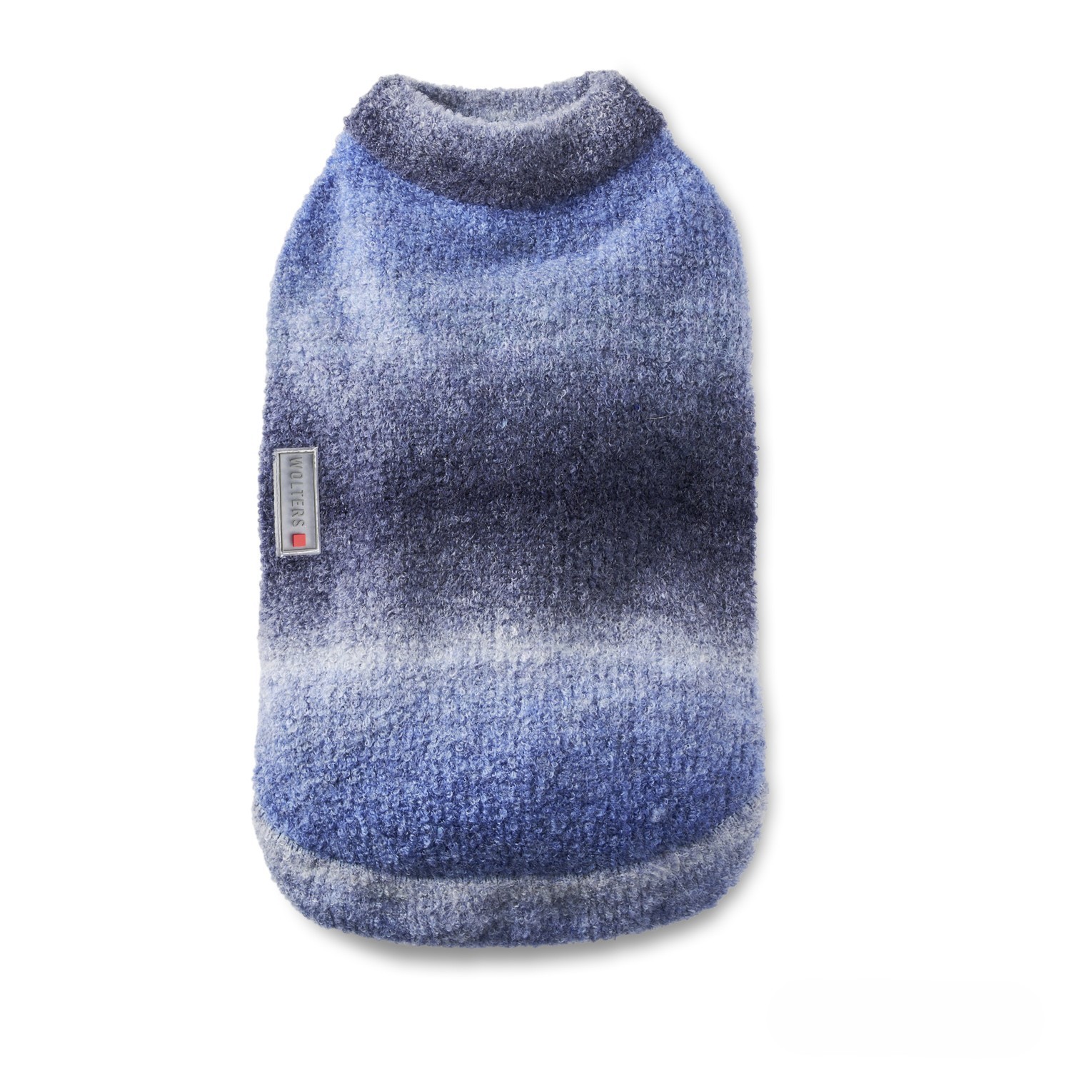 Wolters Strickpullover Sky | Blauer Hundepullover mit Farbverlauf | Gr. 20 (Rückenlänge 19 - 21 cm)