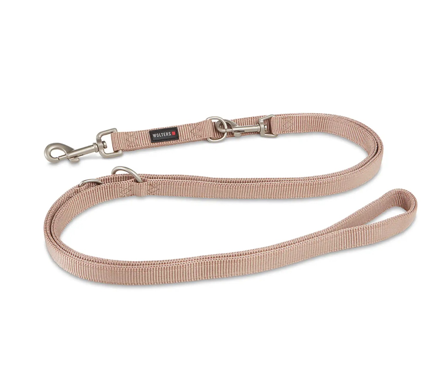 WOLTERS Professional Führleine Champagner | Dreifach verstellbare Hundeleine aus robustem Nylon | Größe XL (200 cm x 25 mm)