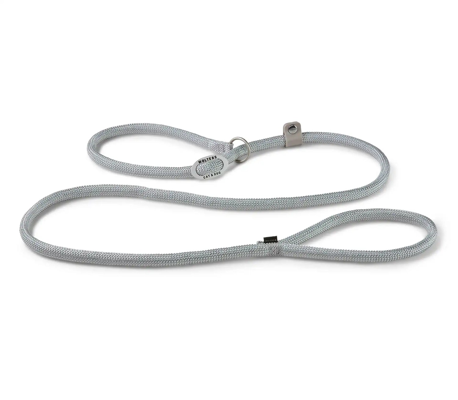 Wolters K2-Tauprogramm Moxonleine Silber | Kombination aus Führleine und Halsband | Länge 180 cm x 0,9 cm