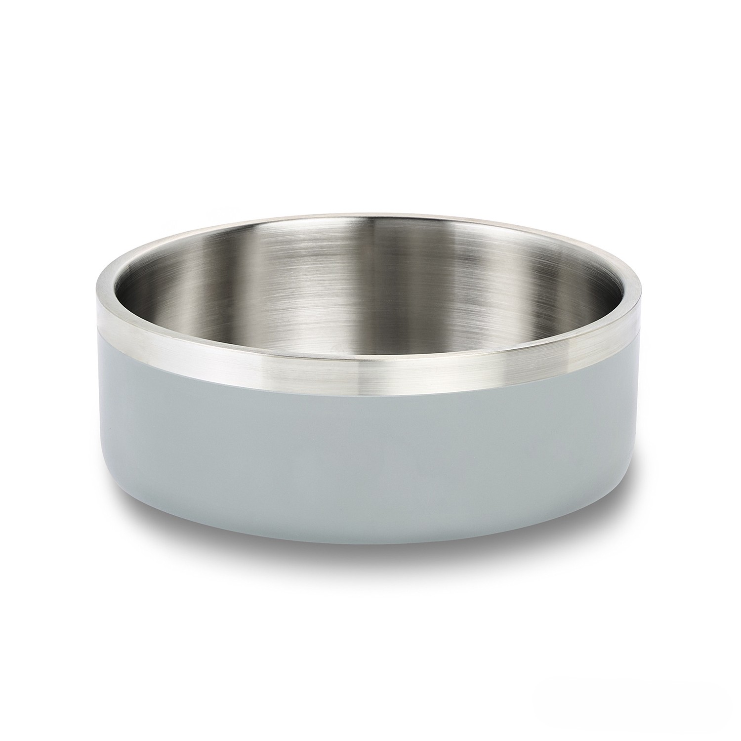Wolters Linea Hundenapf aus Edelstahl | rutschfester Futternapf in modernem Design | Farbe Eisblau - Größe S (0,55 l)
