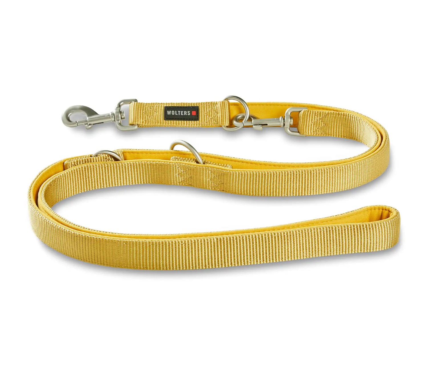 WOLTERS Professional Comfort Führleine Currygelb | dreifach verstellbar, extra gepolstert | Größe S (200 cm x 1,0 cm)