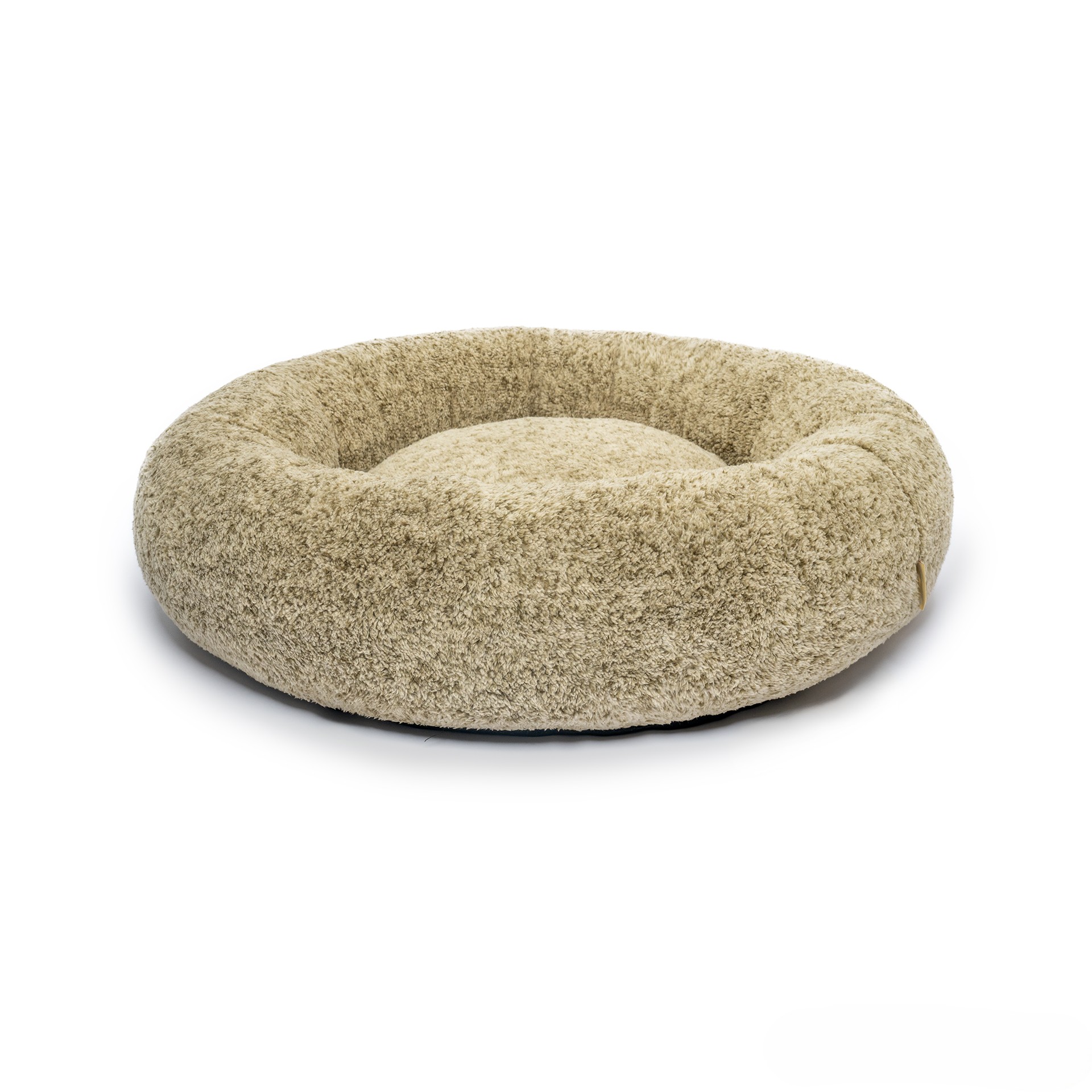 WOLTERS Hundekörbchen Sweet Dreams | Hundebett aus besonders kuscheligem OEKO-TEX® Plüsch | Pistachio - Gr. L (Ø 90 cm x 22 cm)