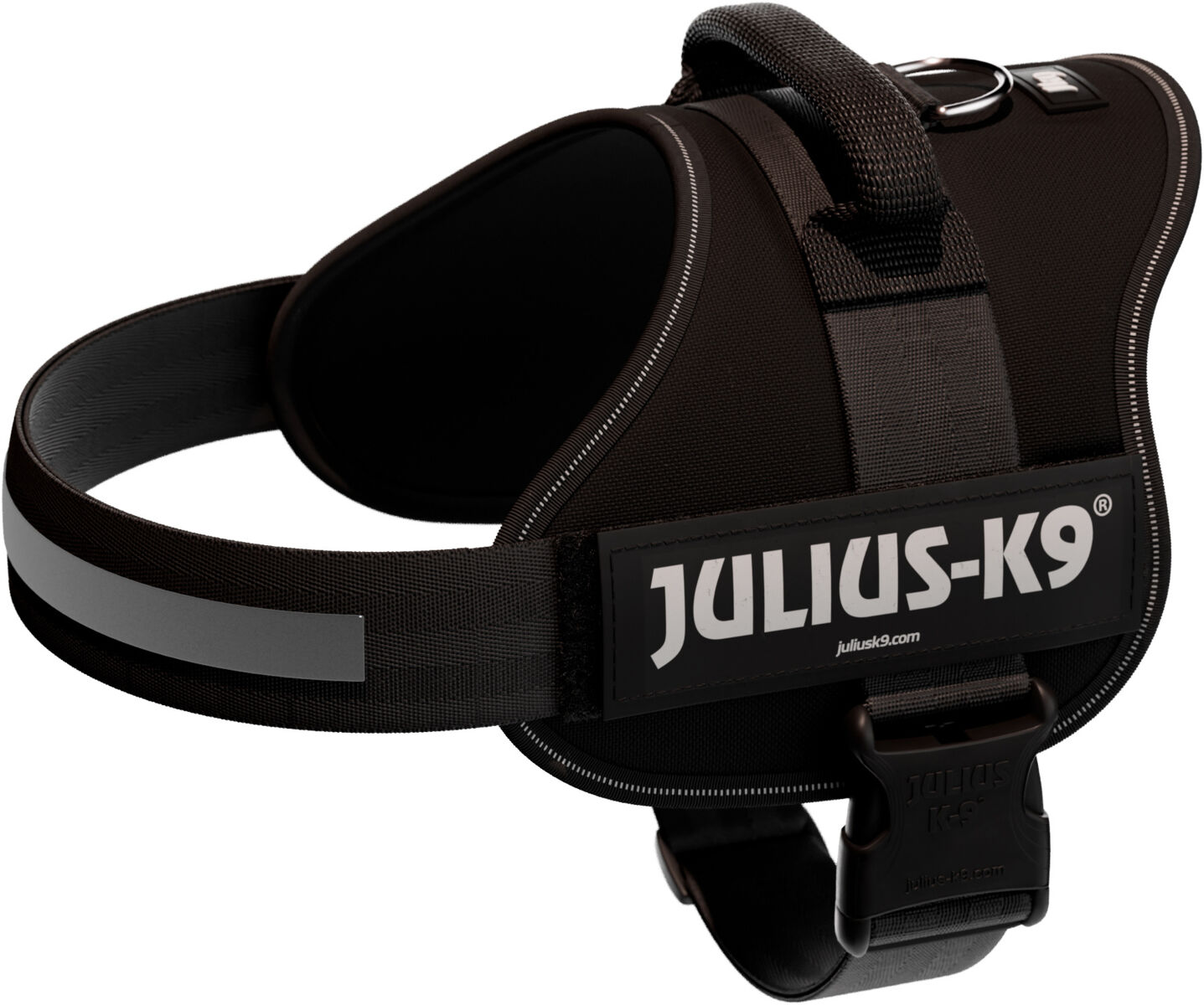 Julius-K9® Powergeschirr® | Hundegeschirr | Schwarz Gr. 1 / L (Brustumfang 66-85 cm)